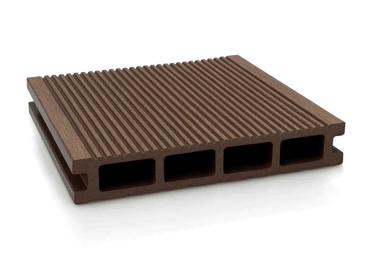 Placă de deck din WPC pentru terasă — Placa Decking WPC Lemn Compozit WPC 146x24mm, L 3800mm, Gama ECO 3800 — imagine 1