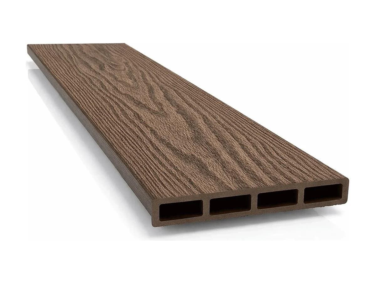 Placă de gard din WPC (lemn compozit) — Placa gard WPC 3D ambele fețe, Maro, Dimensiune: 150x4000mm, Grosime: — imagine 1