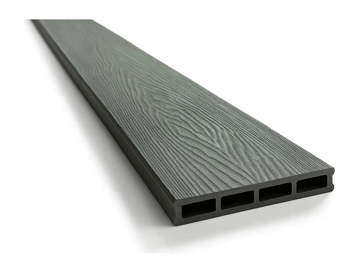 Placă de gard din WPC (lemn compozit) — Placa gard WPC 3D ambele fete, Negru, Dimensiune: 150x4000mm, Grosime: — imagine 1