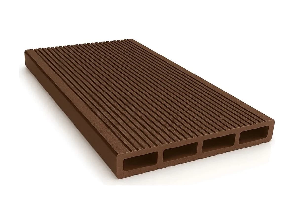 Placă de gard din WPC (lemn compozit) — Placa gard tip scândură din WPC lemn compozit, 150x20.6mm, textura per — imagine 1