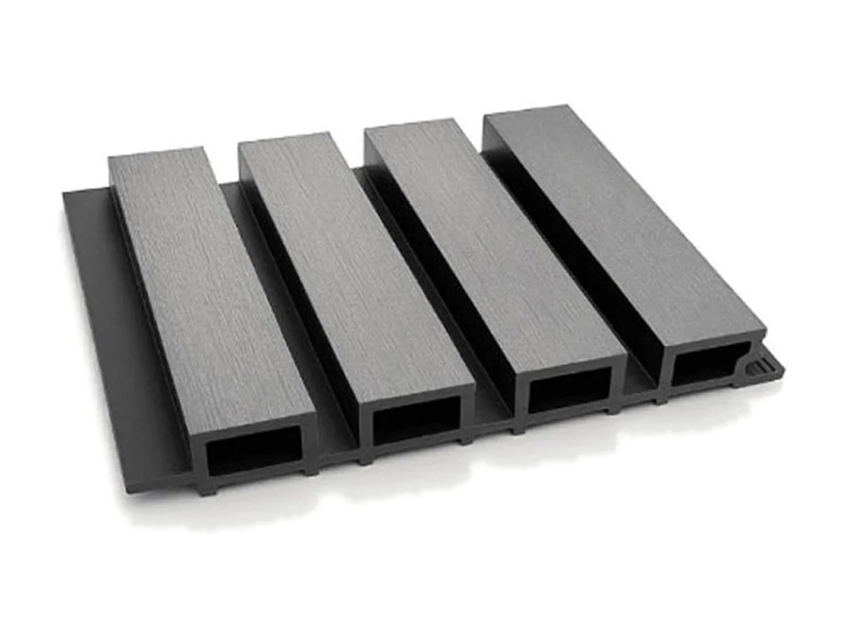 Riflaj WPC pentru pereți și fațade — Riflaj WPC canelat Gri, 219x26mm, L 3600mm
