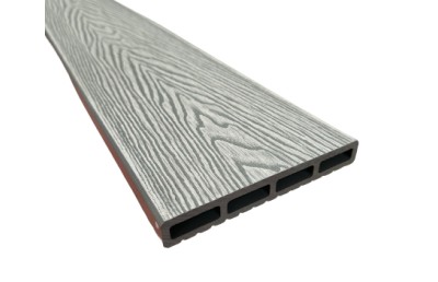 Placă de gard 3D, din compozit de lemn și plastic WPC, culoare gri deschis, 150 x 20 mm, lungime 2m sau 4 m 