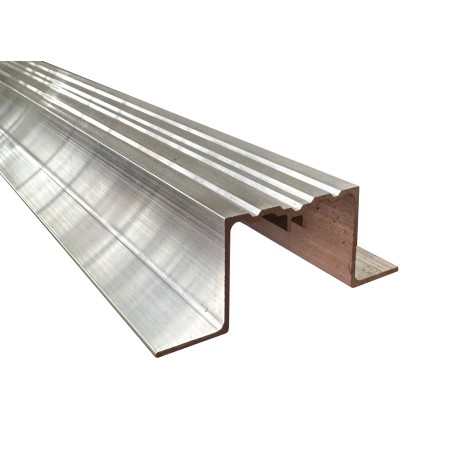 Grinda montaj deck din aluminiu, Dimensiune: 65 x 25 mm, lungime: 2000 mm
