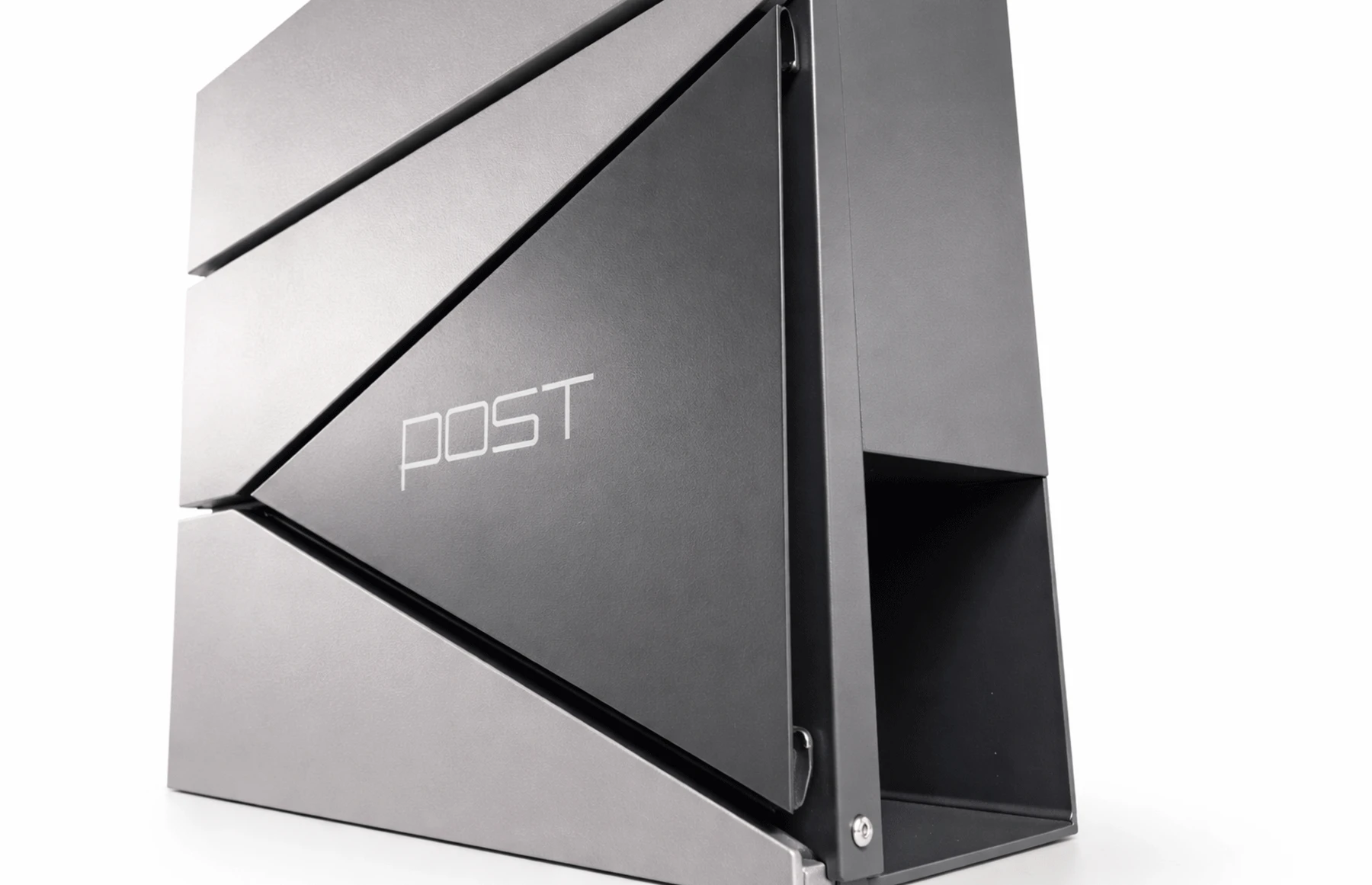 Cutie postala otel zincat, Design Modern, Gri antracit, Argintiu si Negru