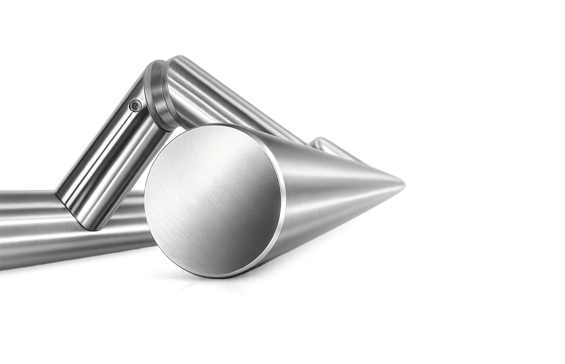 Mâner tragător rotund inox satinat Ø32 mm pentru poartă sau ușă exterior – Virtuoso