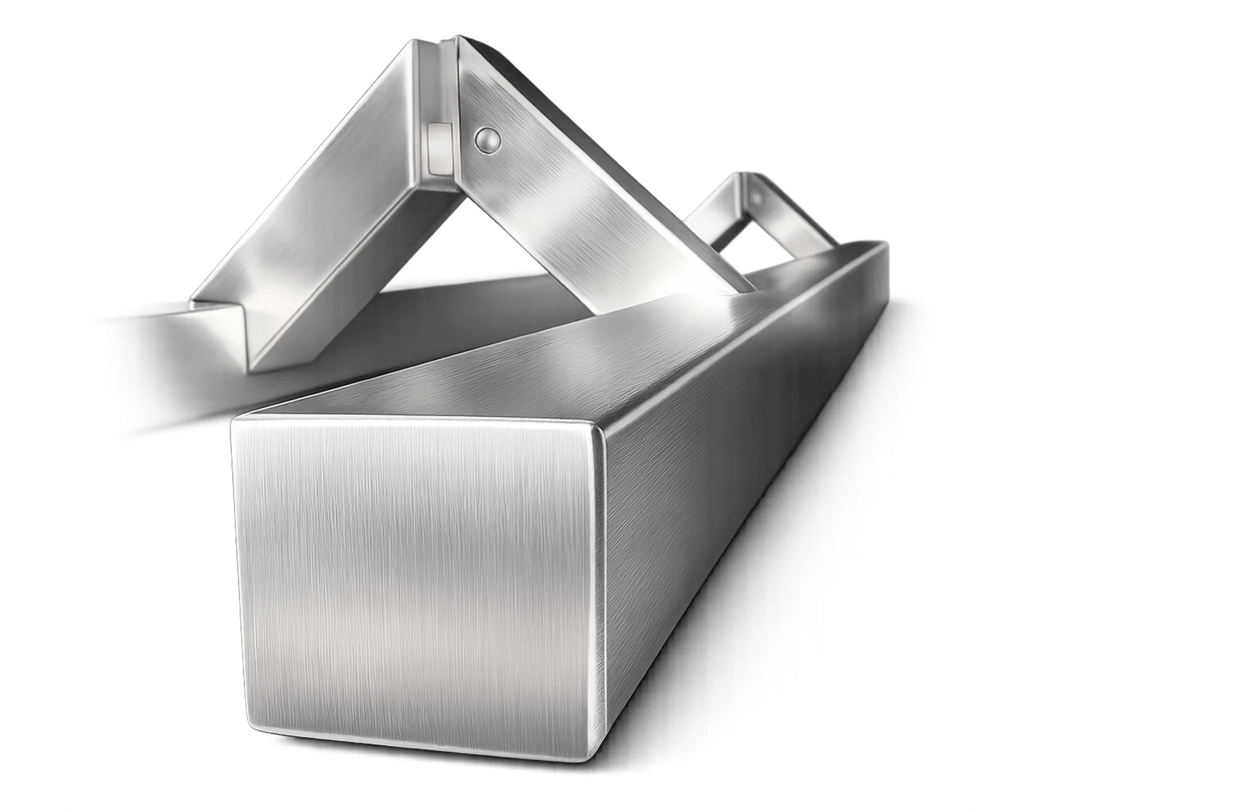 Set mânere poartă inox satinat AISI 316, profil pătrat 30x30 mm Premium – Virtuoso