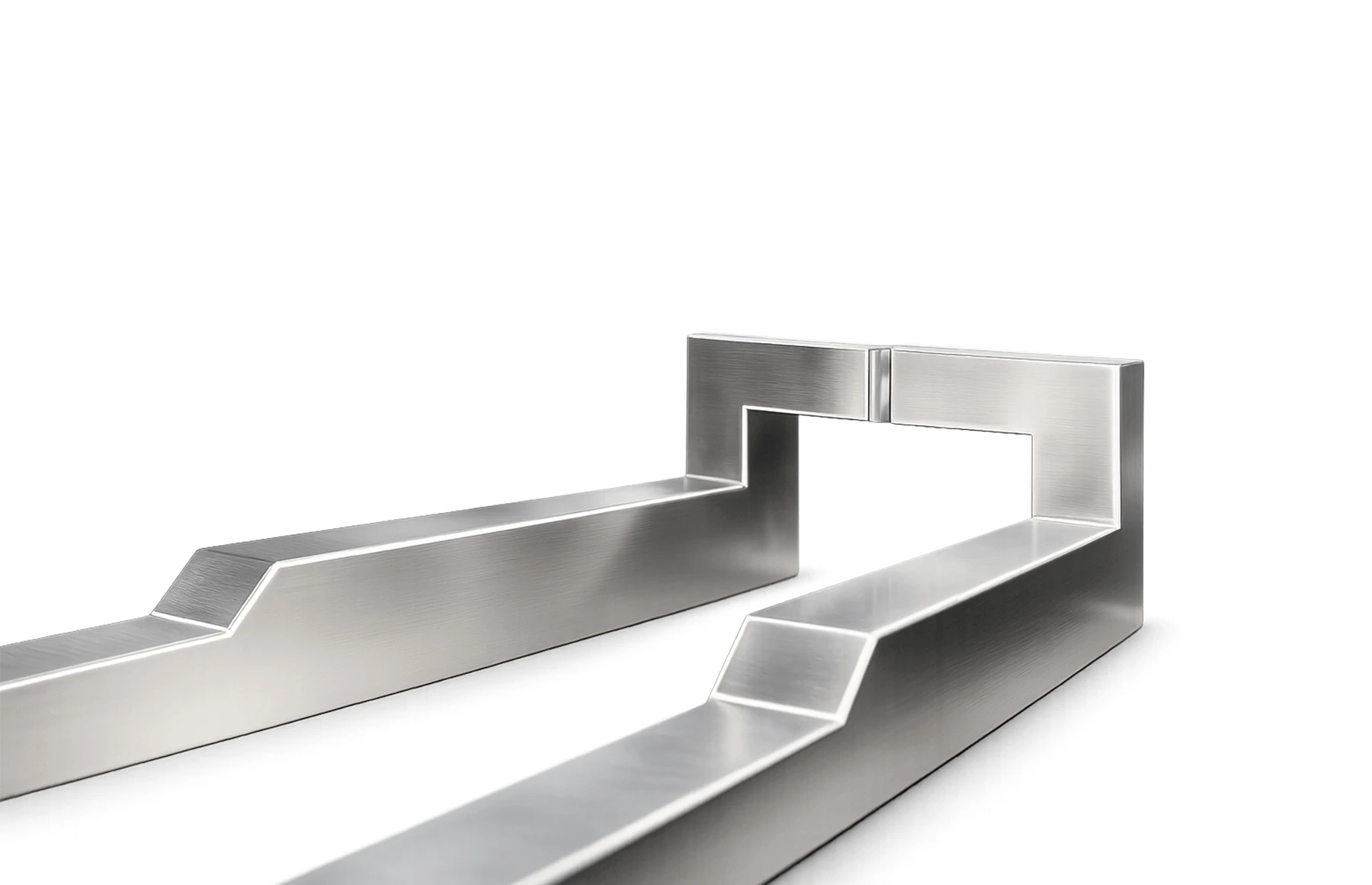 Set mânere poartă inox satinat AISI 316, 38x25 mm