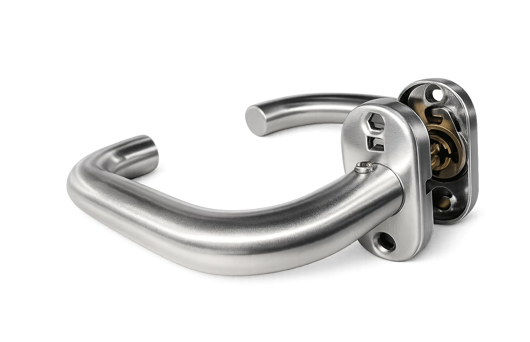 Set manere inox satinat, tip clanta cu arc, Premium, Virtuoso