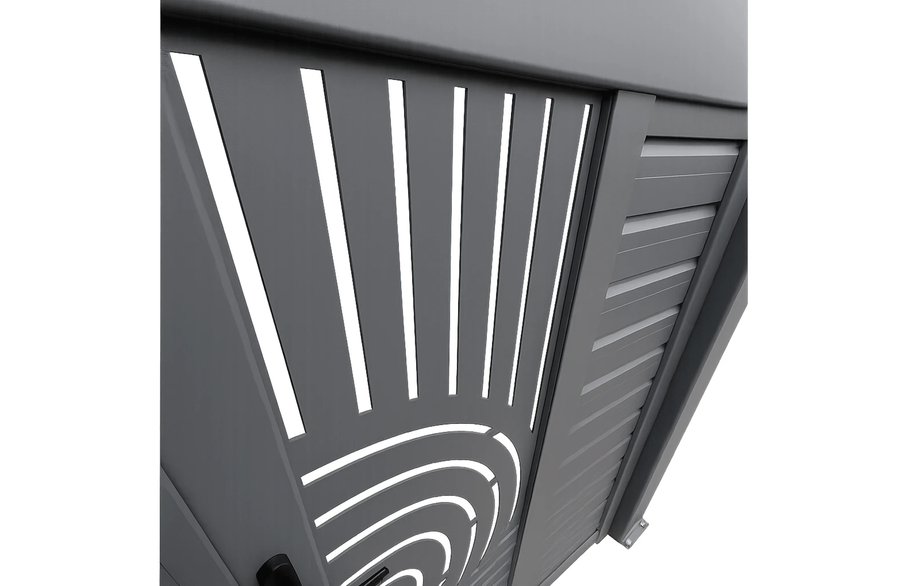 Poarta pietonala metalica din aluminiu 900x1800mm, gri antracit, model  Sahara