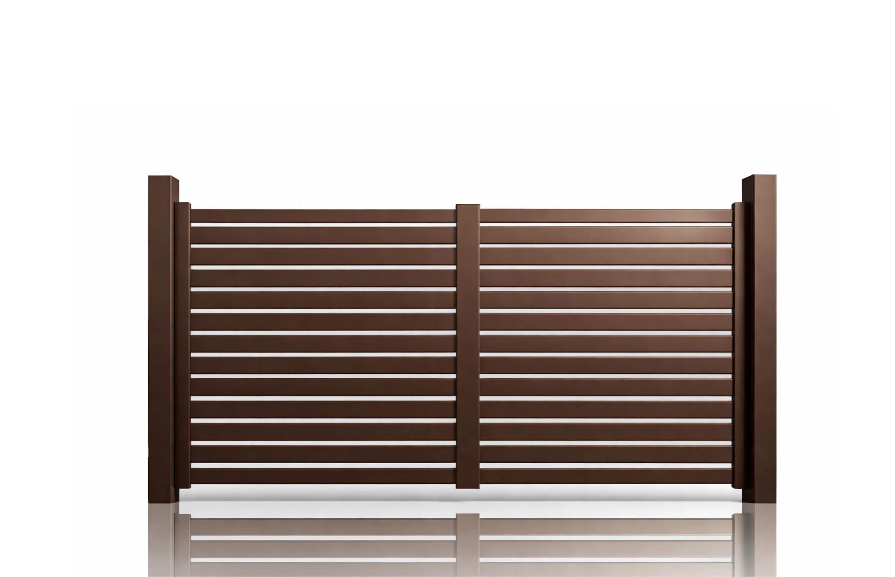 Poarta auto batanta aluminiu 4000x1800mm, model Taurus, Maro