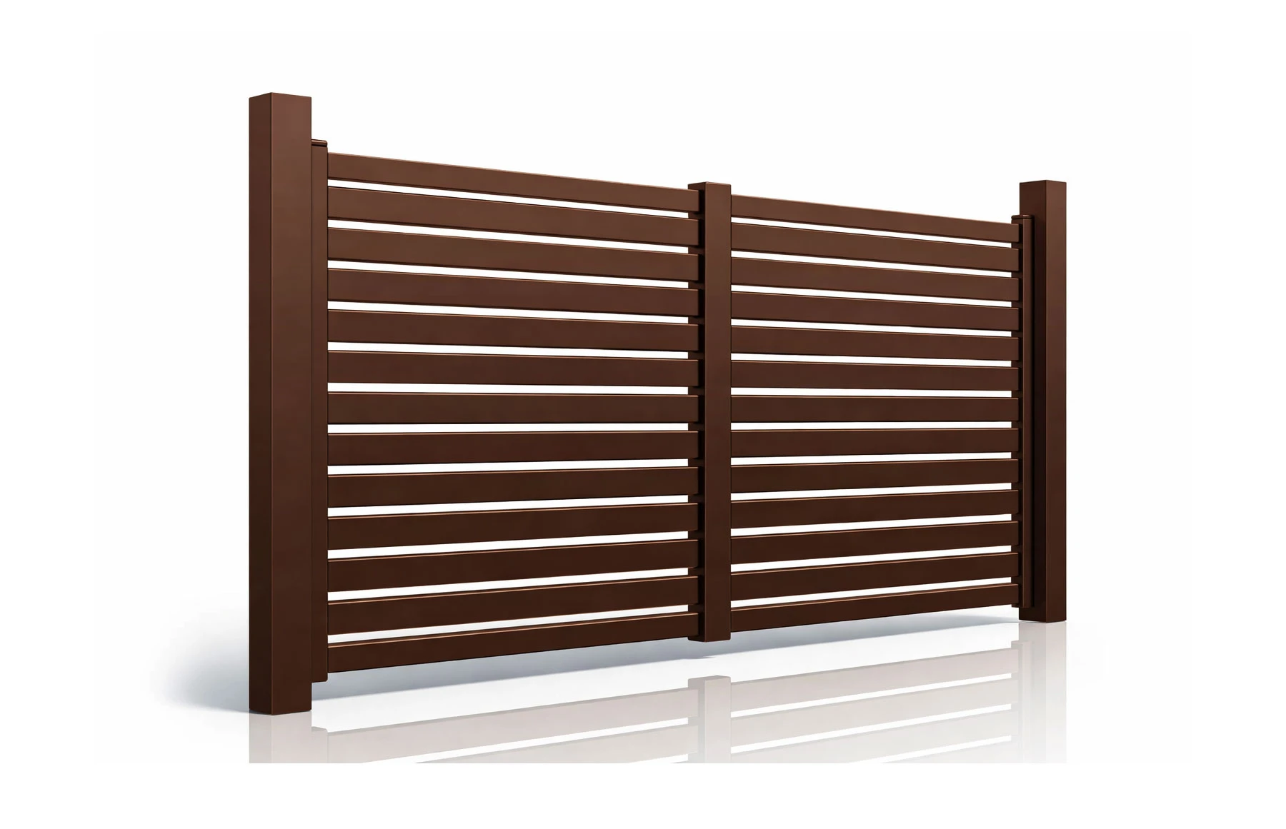 Poarta auto batanta aluminiu 4000x1800mm, model Taurus, Maro