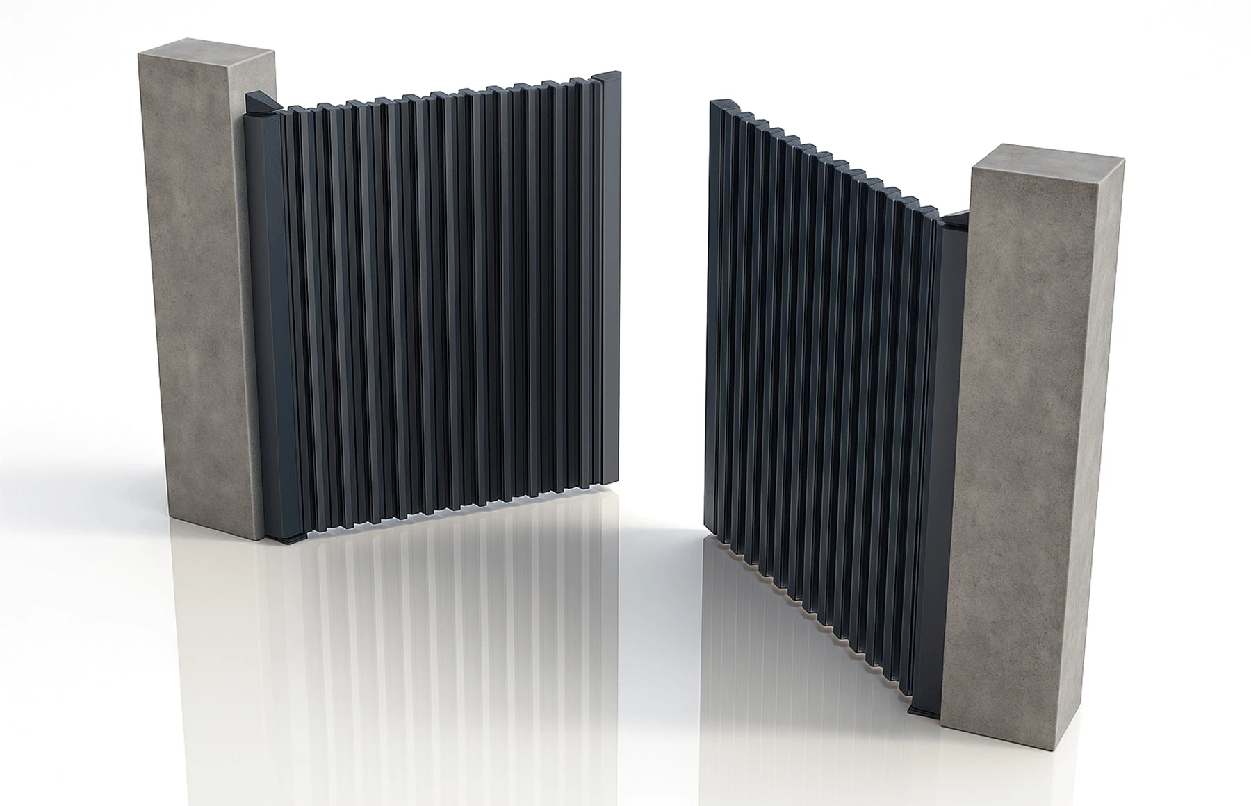 Poarta auto batanta aluminiu 3500x2000mm, model Imperia, gri antracit