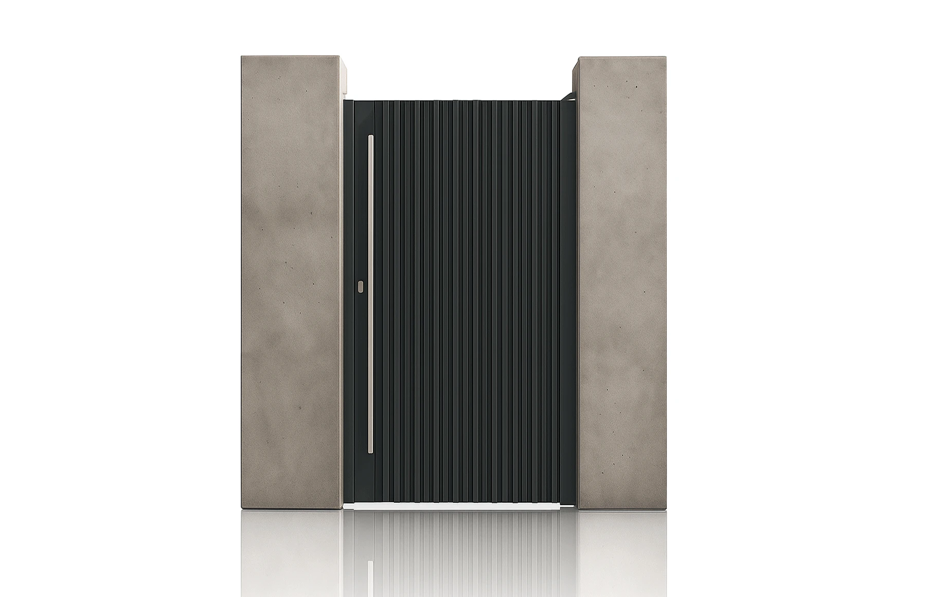 Poarta pietonala metalica din aluminiu 1000x2000mm, gri antracit, model Imperia, Virtuoso Signature Collection