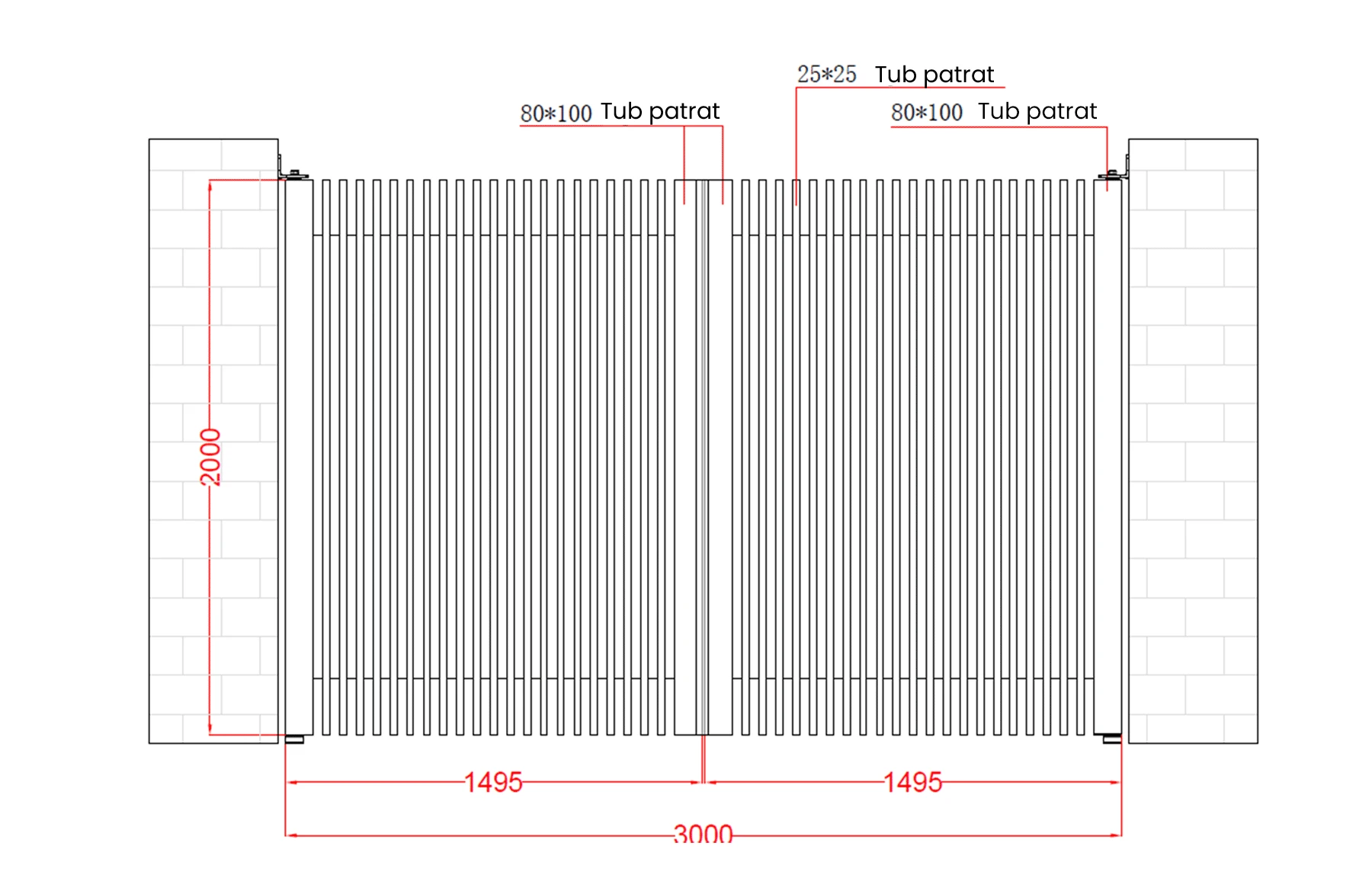 Poarta auto batanta aluminiu 3000x2000mm, model Supernova, gri antracit, Virtuoso Signature Collection