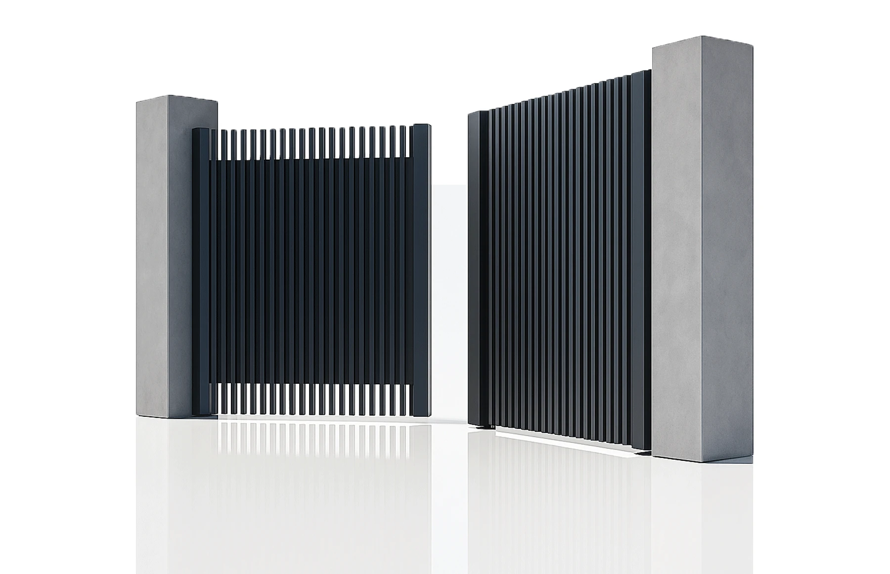 Poarta auto batanta aluminiu 3500x2000mm, model Supernova, gri antracit, Virtuoso Signature Collection