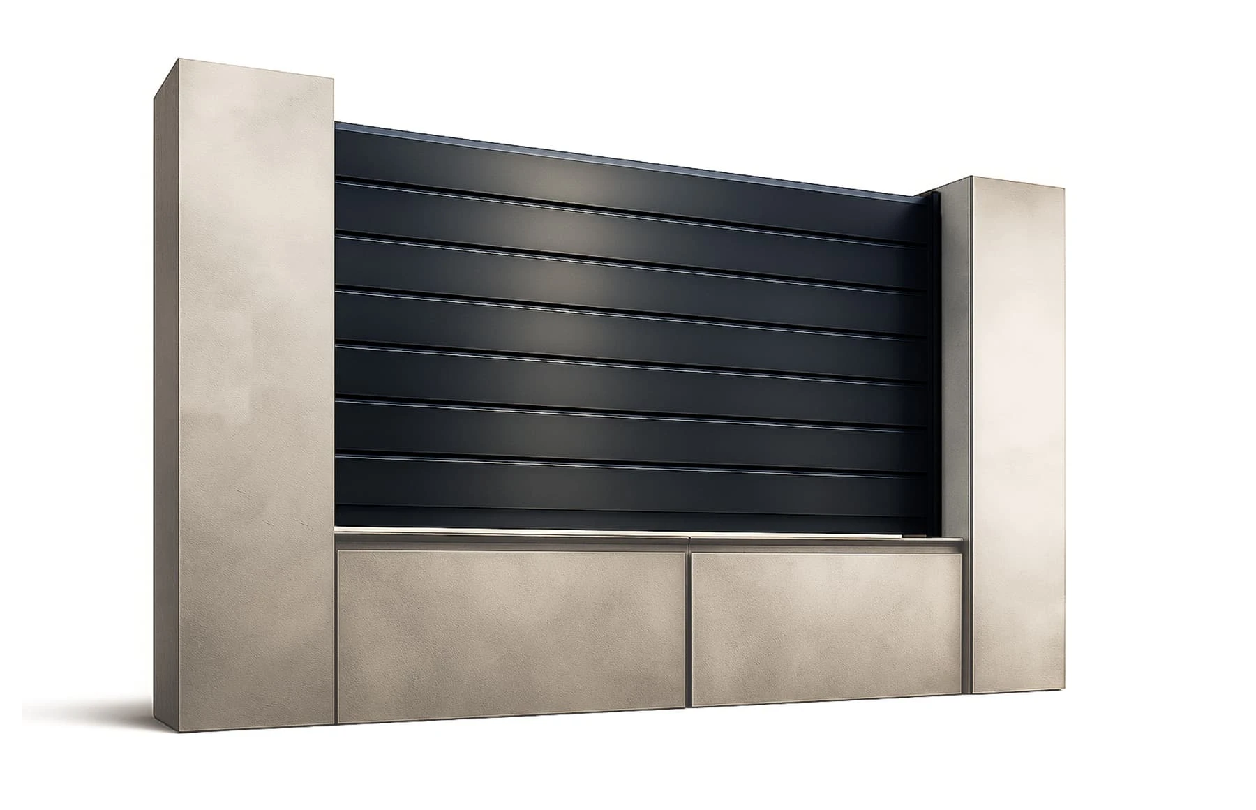 Gard metalic din aluminiu, model Baldur, 2000x1800mm