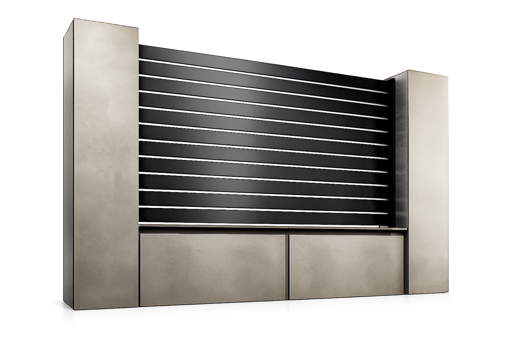Gard metalic din aluminiu, model Taurus, 2000x1800mm