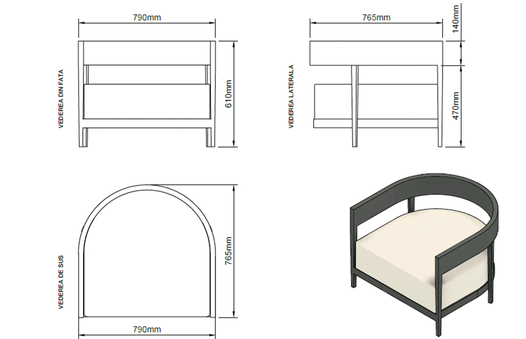 Set mobilier premium din aluminiu, pentru terasa/gradina/balcon, model Nisa