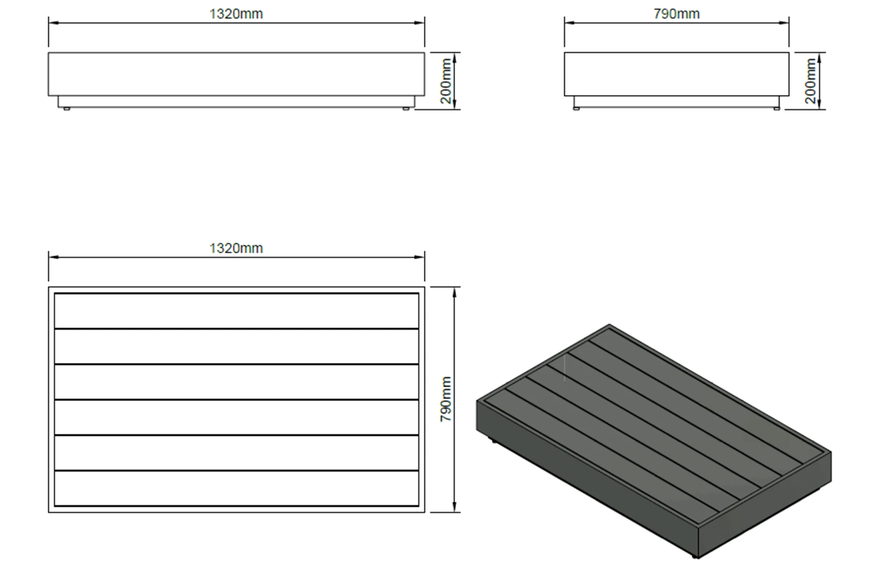 Set mobilier premium din aluminiu, pentru terasa/gradina/balcon, model Dubai