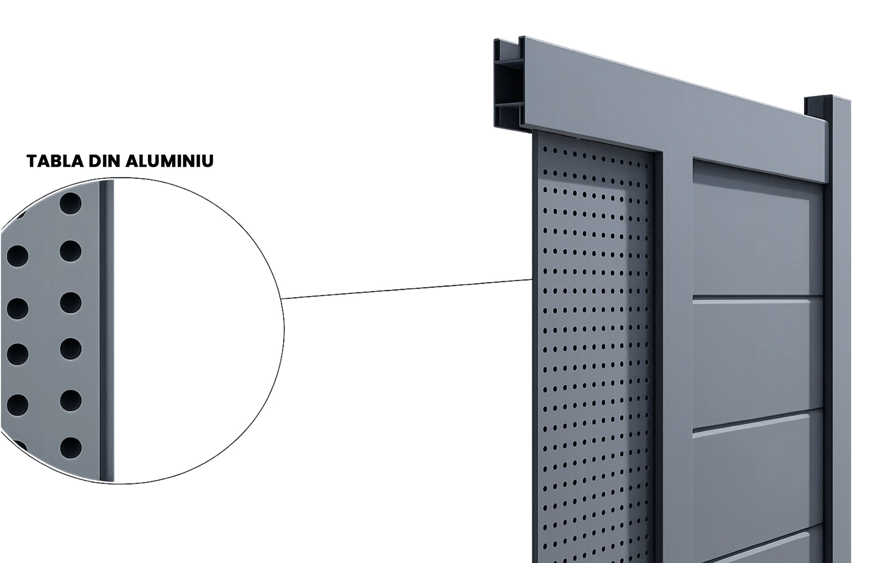 Poarta auto batanta aluminiu 3500x1800mm, model Samurai, gri antracit