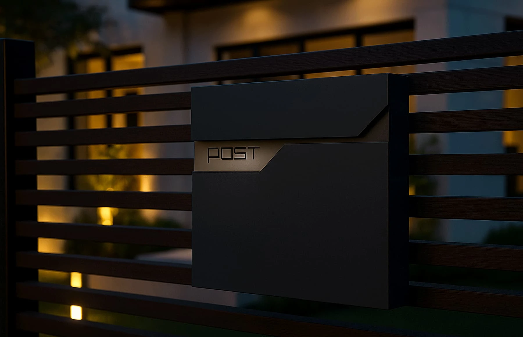 Cutie postala otel zincat, Design Modern, Gri antracit si Argintiu