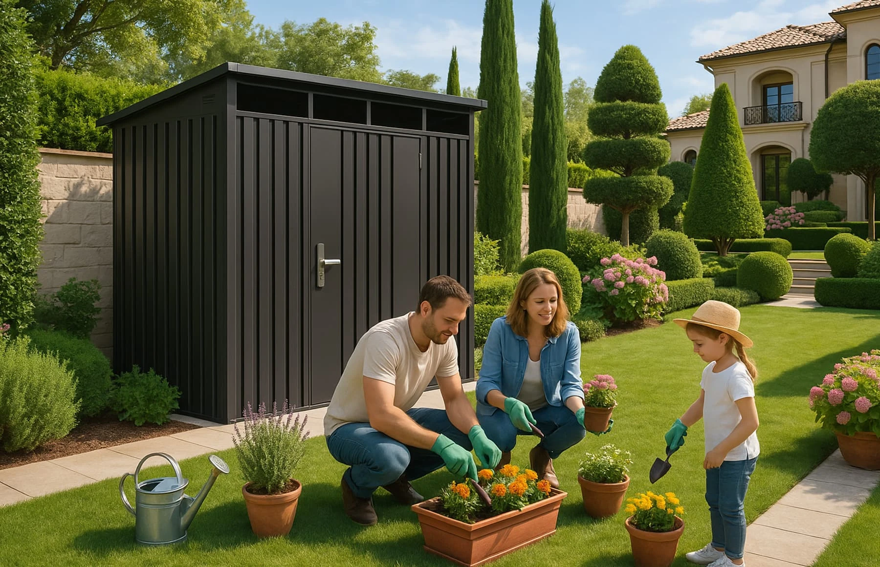 Magazie depozitare gradina SkyBox, casuta depozitare unelte, Premium, Otel zincat