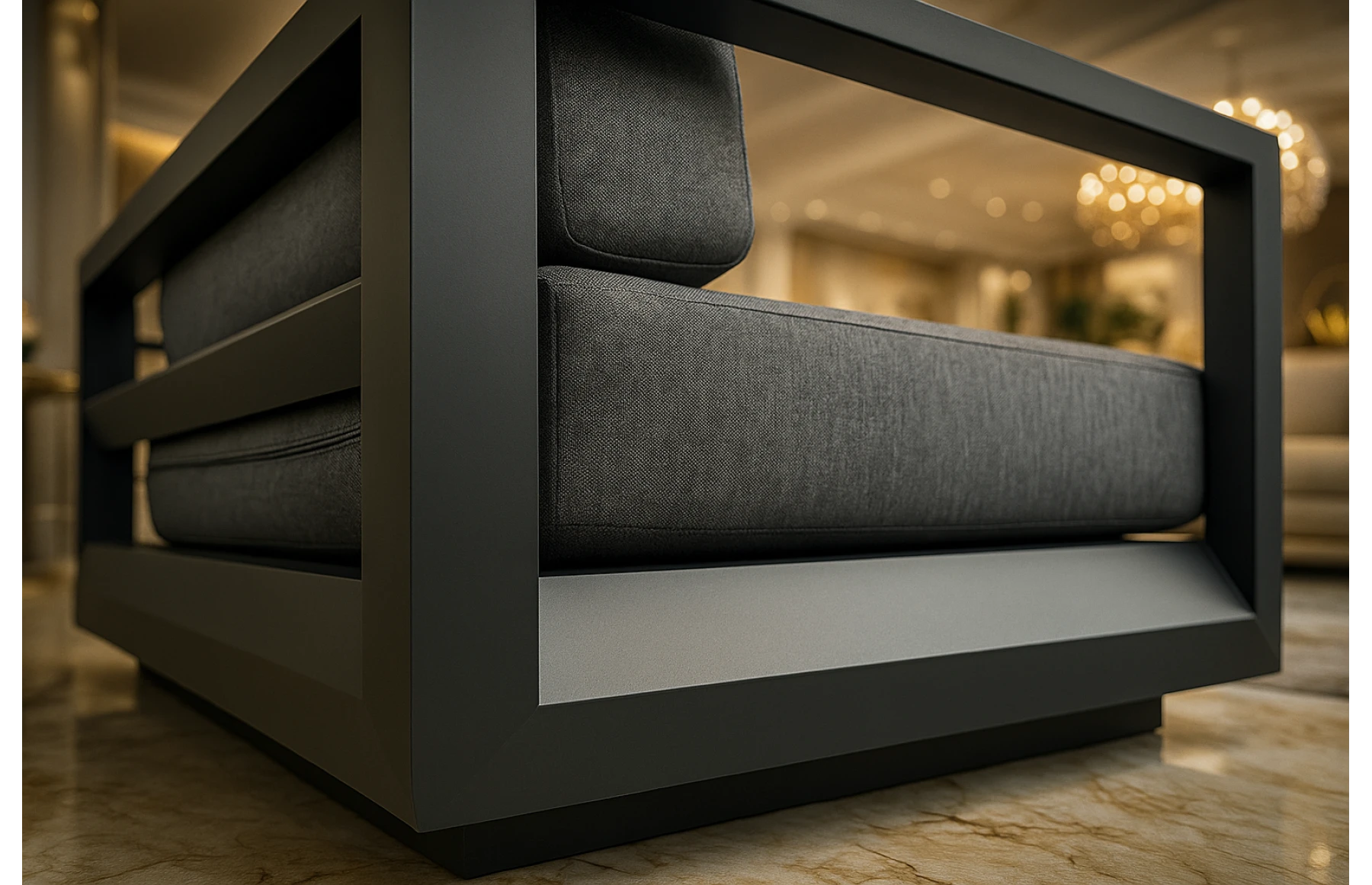 Set mobilier premium din aluminiu, pentru terasa/gradina/balcon, model Dubai