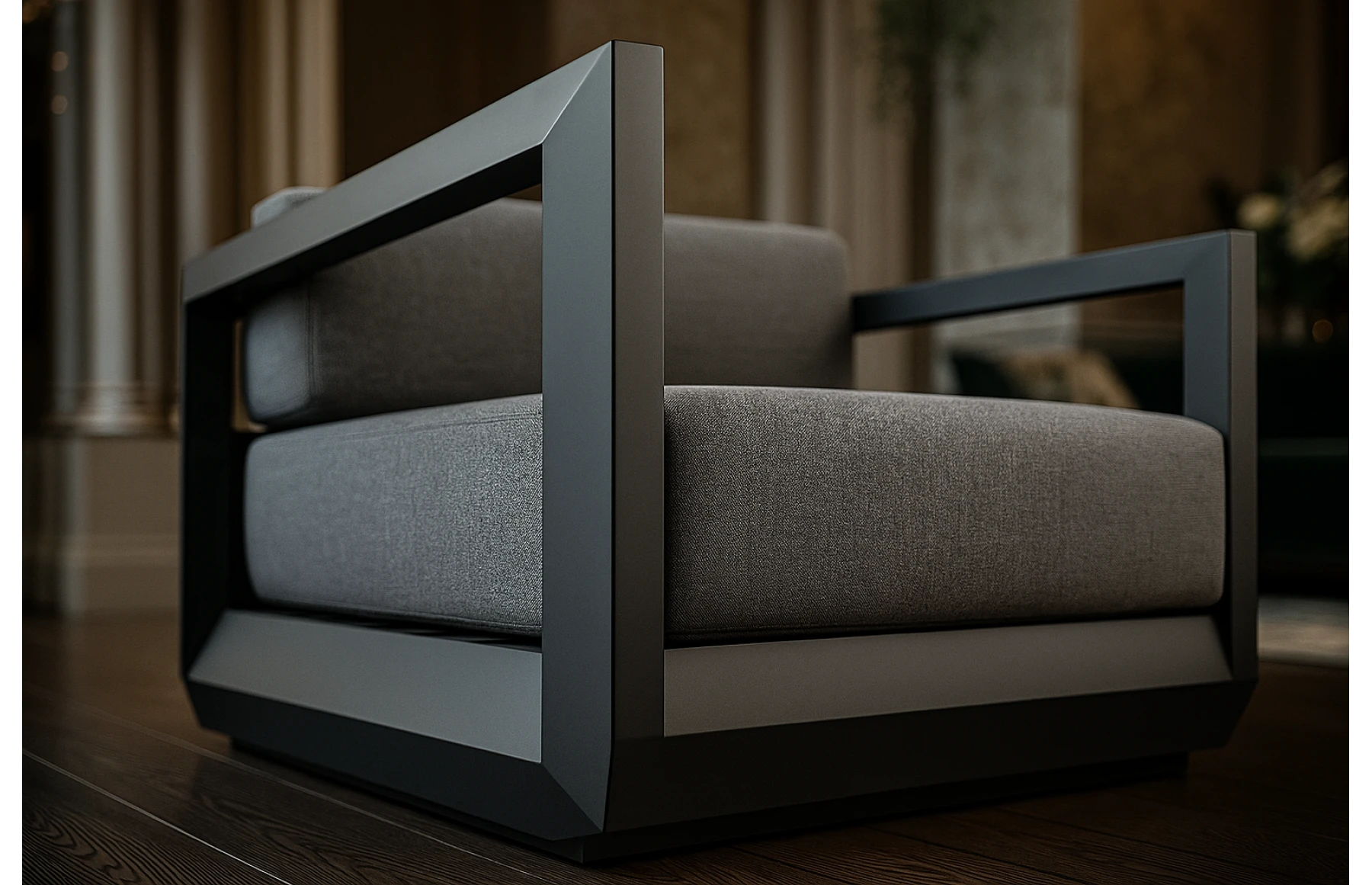 Set mobilier premium din aluminiu, pentru terasa/gradina/balcon, model Dubai