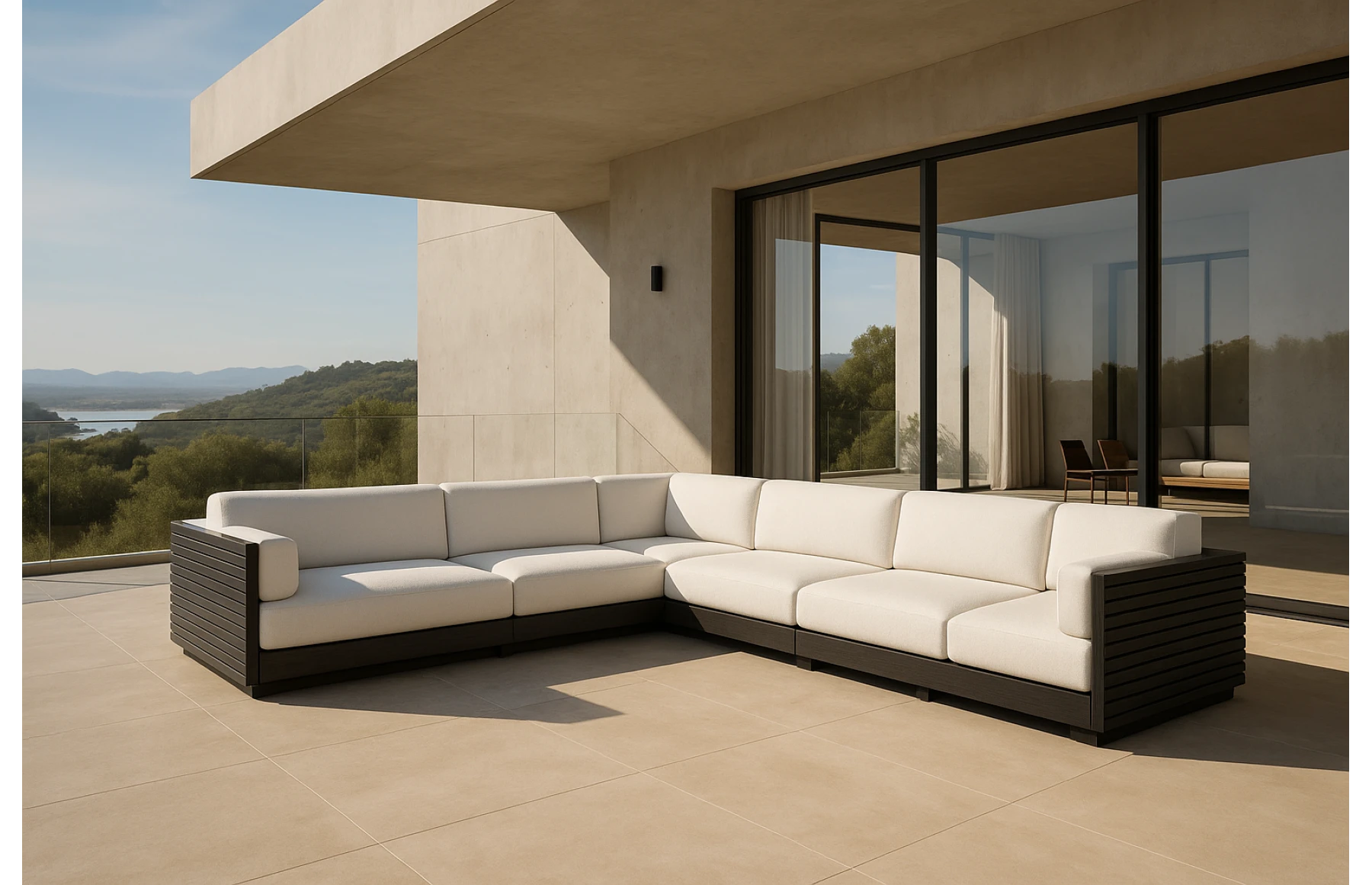 Set mobilier premium din aluminiu, pentru terasa/gradina/balcon, model Kyoto ZETA