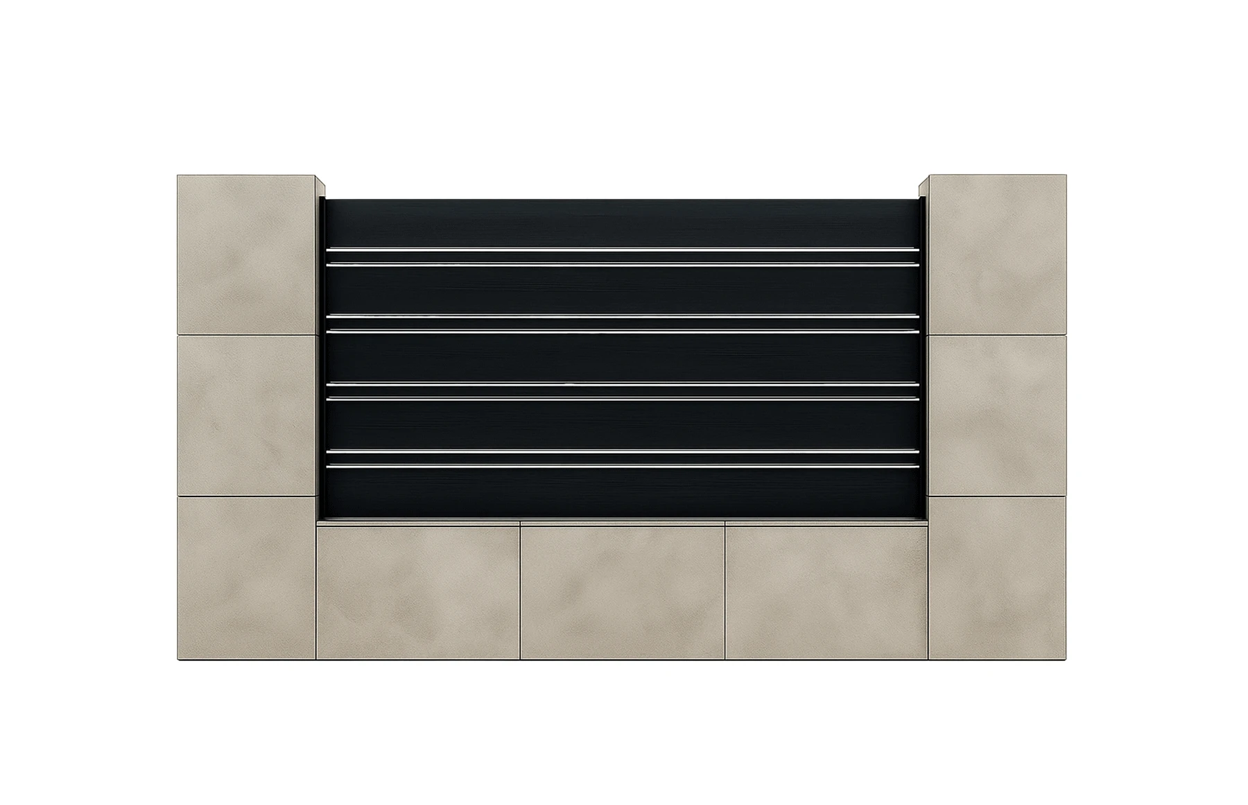 Gard metalic din aluminiu, model Neptun, 2000x1800mm