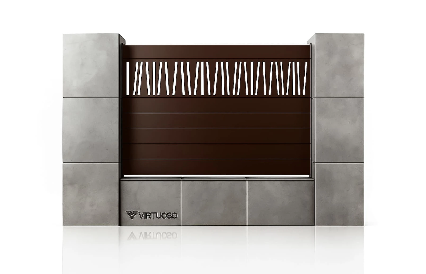 Gard metalic din aluminiu, model Poseidon, 2000 x 1800 mm