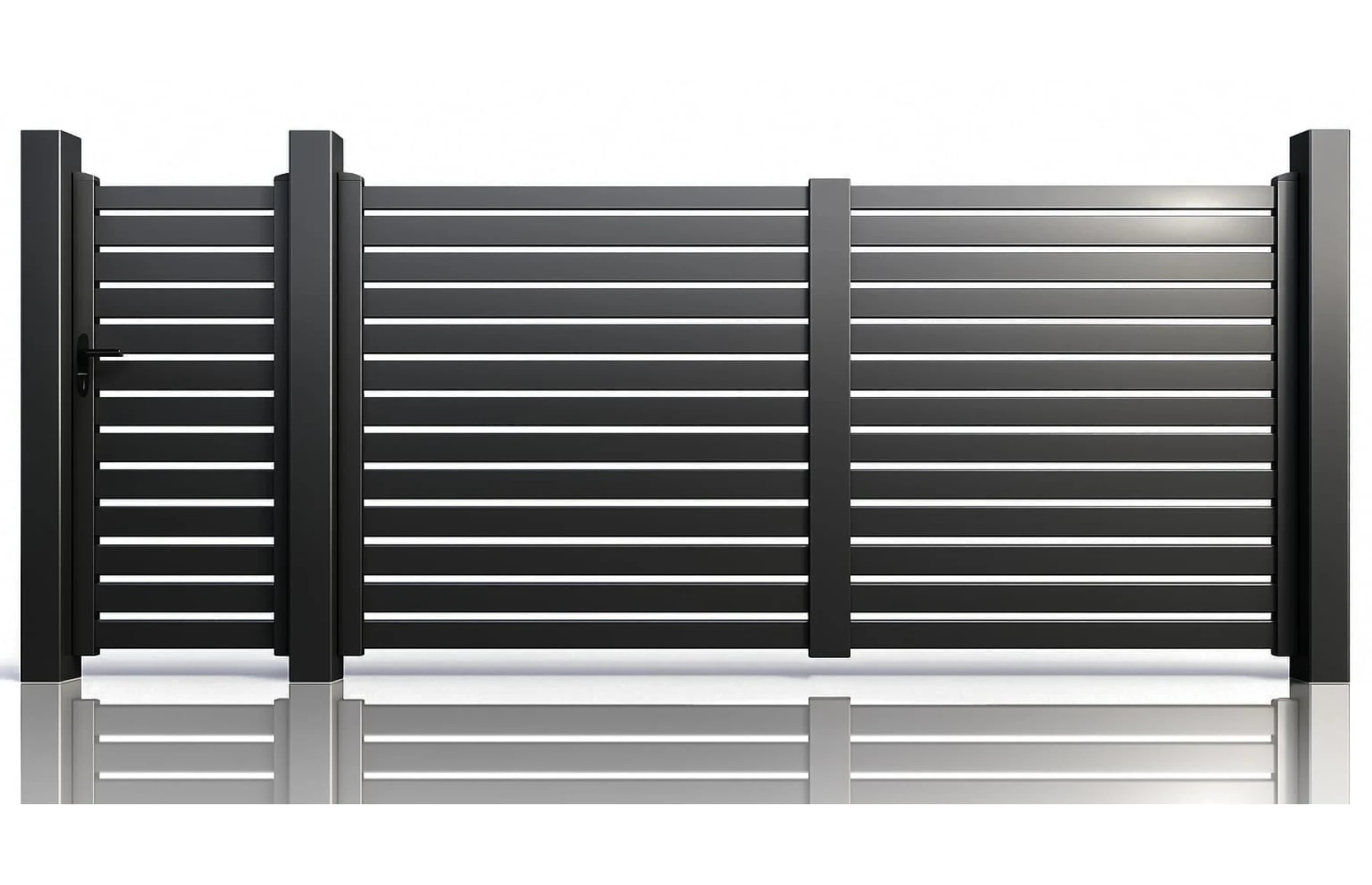 Set porti metalice din aluminiu, gri antracit, model Taurus