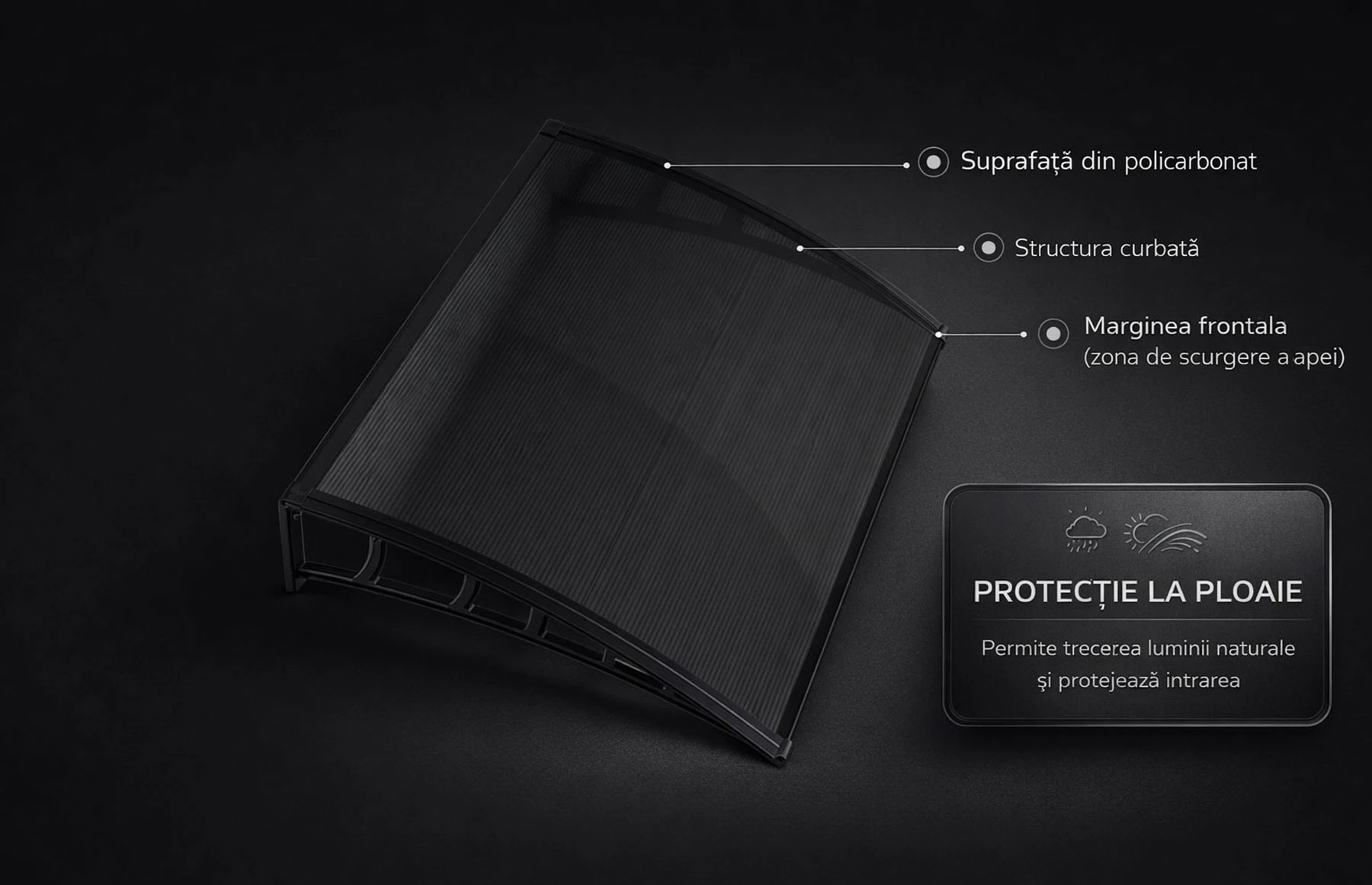 Copertina metalica cu plastic rigid, 1050x1200mm