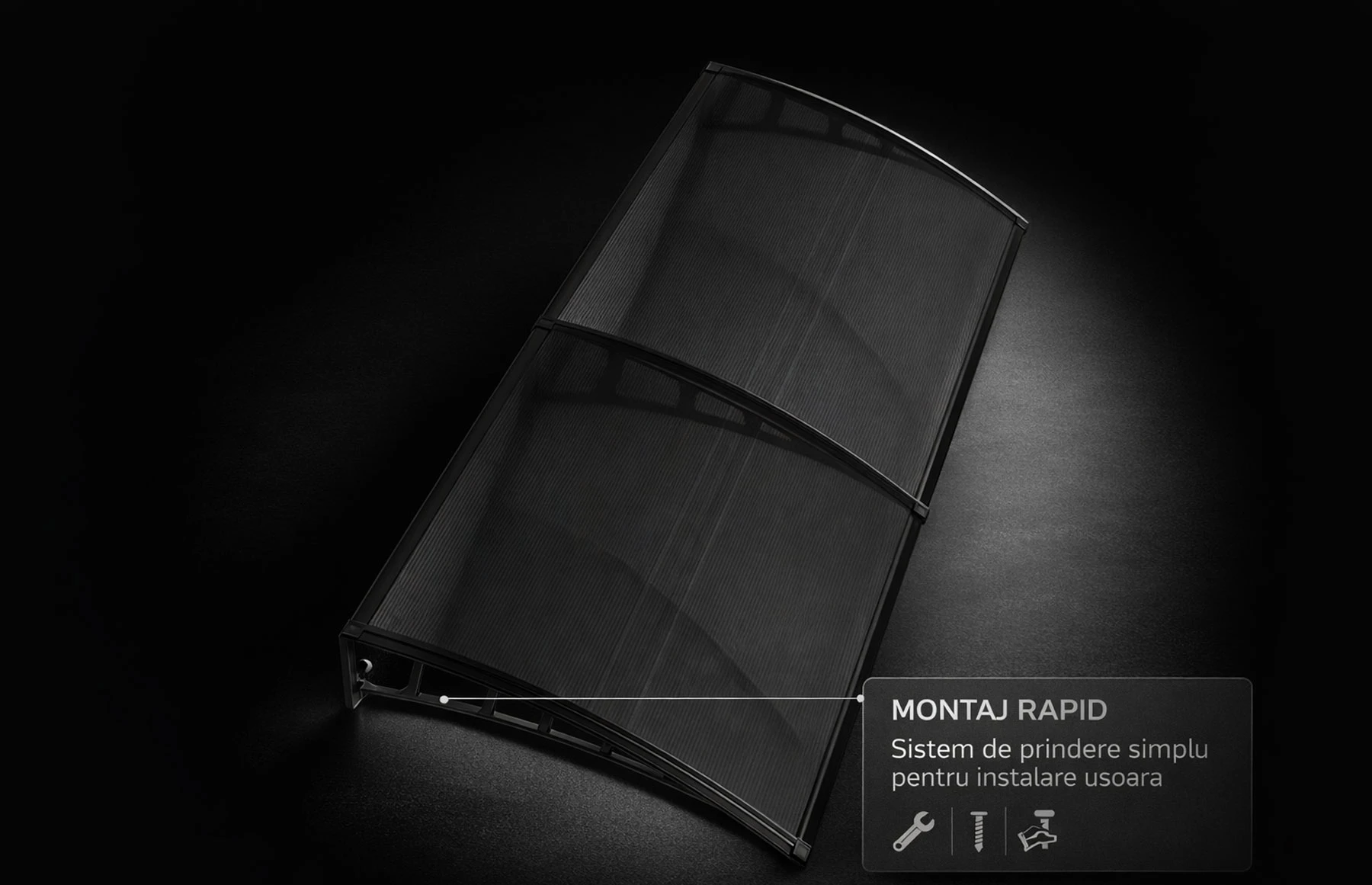 Copertina metalica cu plastic rigid, 1050x2400mm