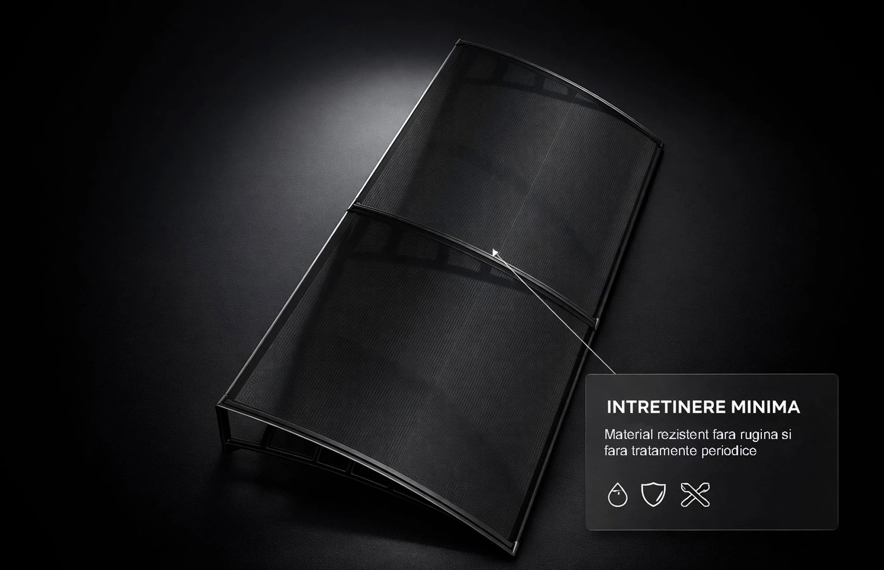 Copertina metalica cu plastic rigid, 1050x2400mm