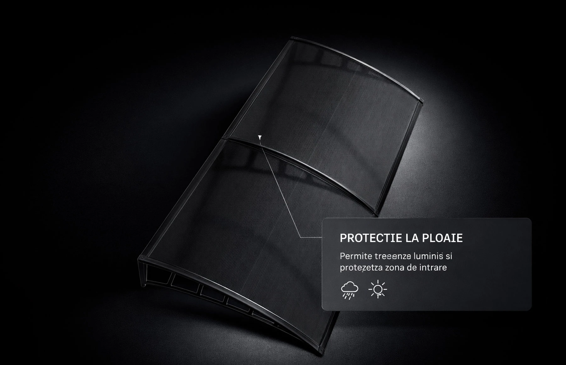 Copertina metalica cu plastic rigid, 1050x2400mm