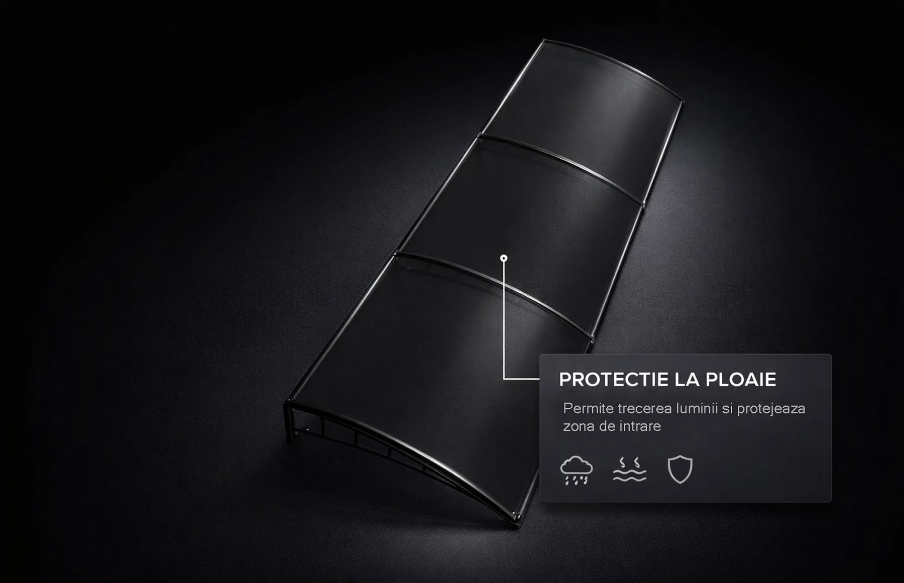 Copertina metalica cu plastic rigid, 1050x3600mm