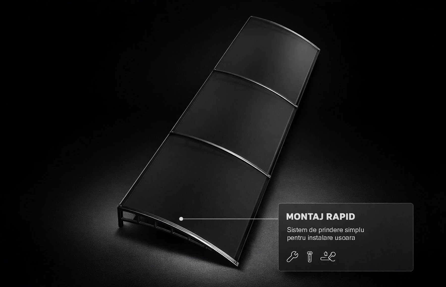 Copertina metalica cu plastic rigid, 1050x3600mm