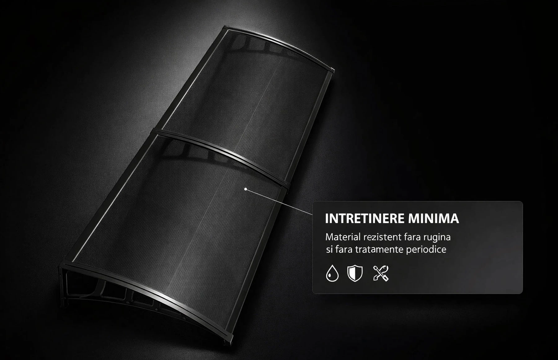 Copertina metalica cu plastic rigid, 700x2400mm