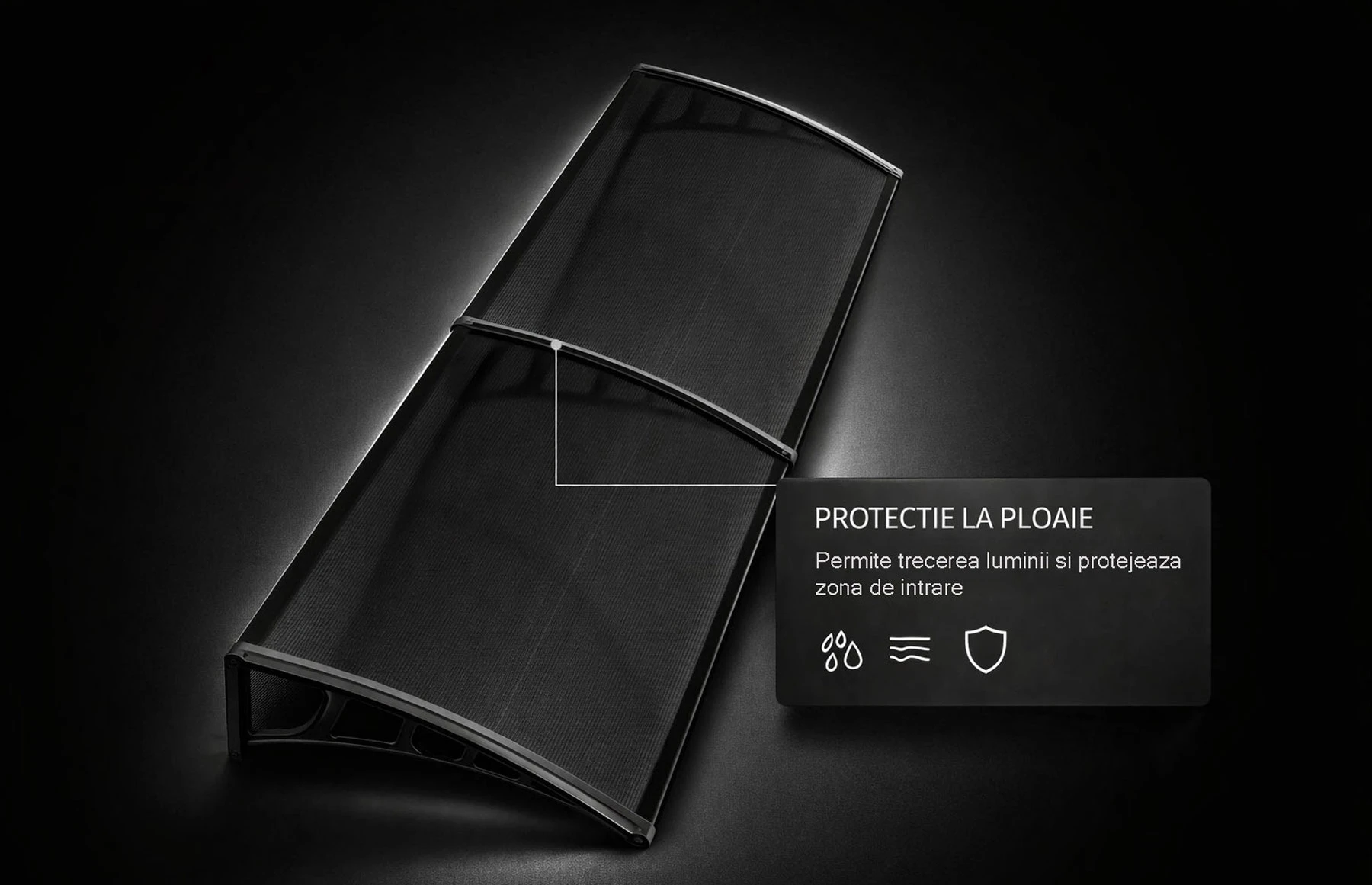 Copertina metalica cu plastic rigid, 700x2400mm