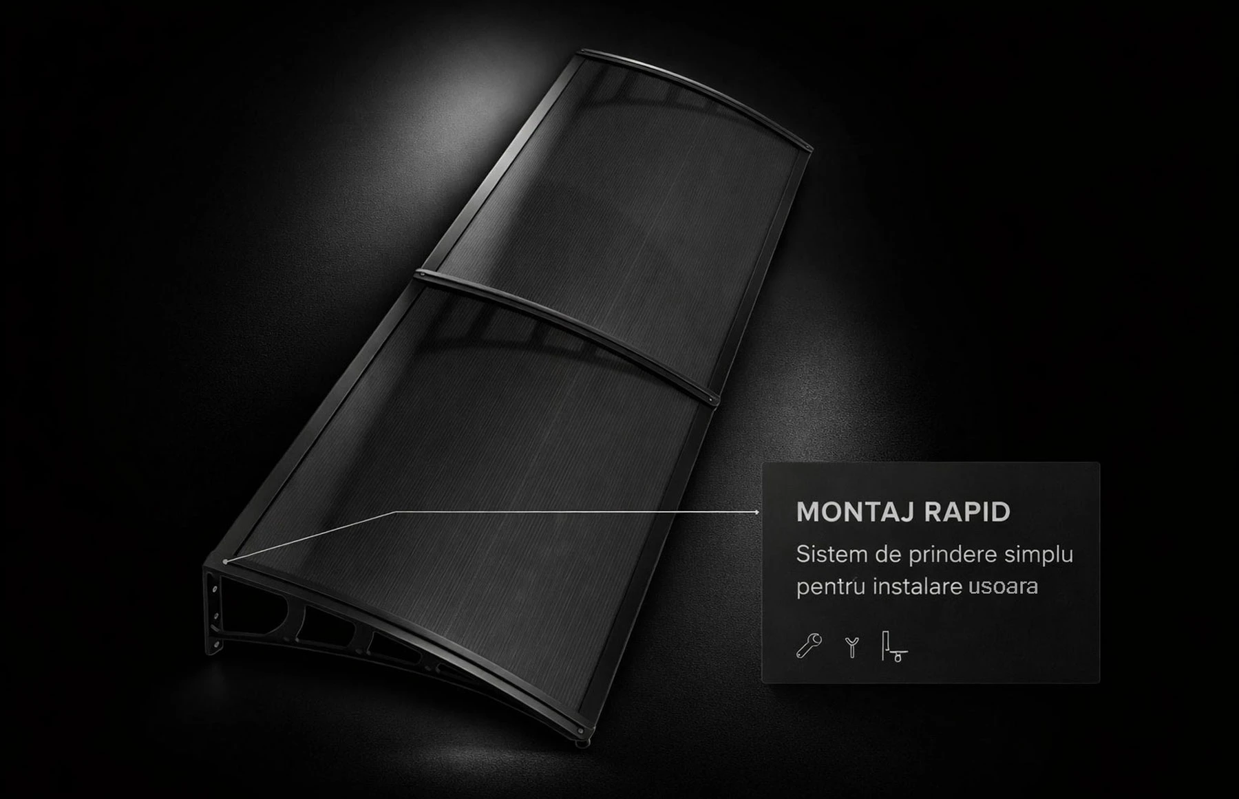 Copertina metalica cu plastic rigid, 700x2400mm