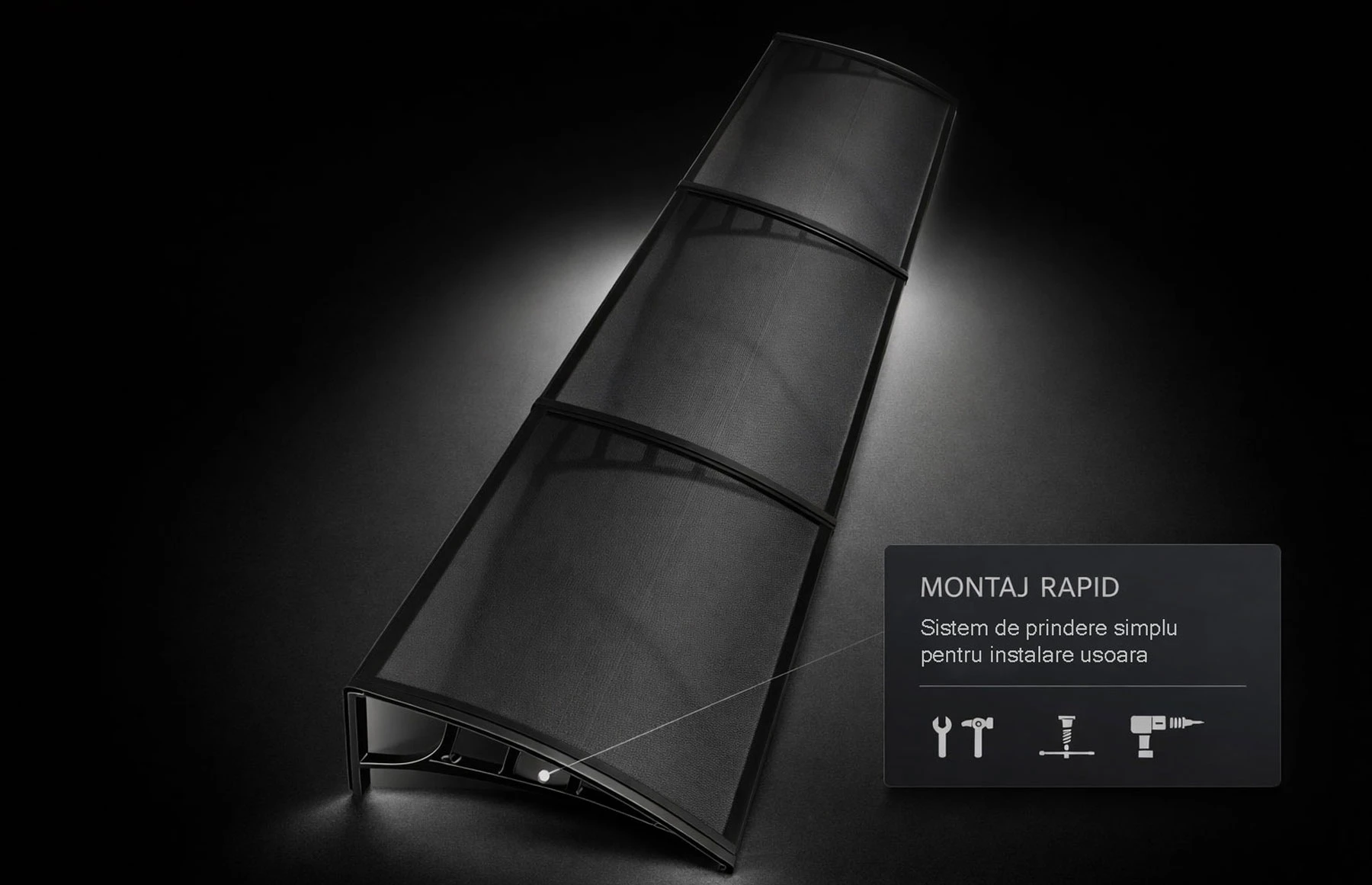 Copertina metalica cu plastic rigid, 700x3600mm