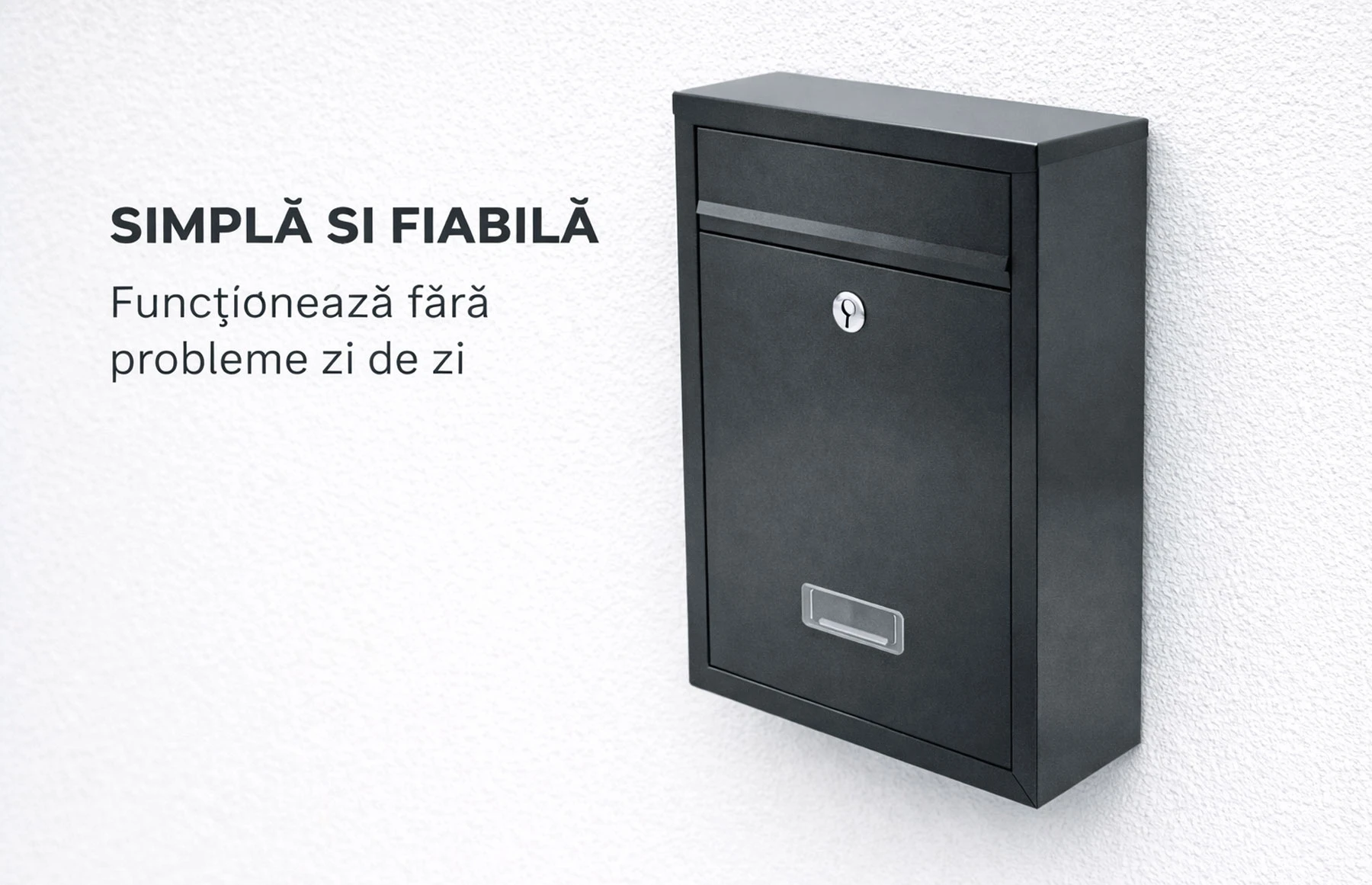 Cutie postala otel zincat, 320x220x100, Negru