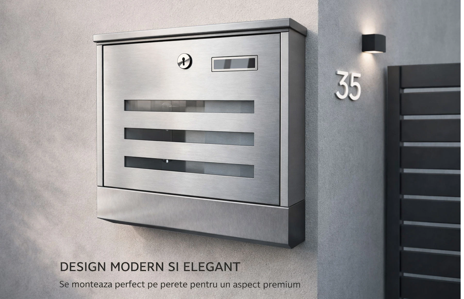 Cutie postala Inox, Design Modern, Calitate Premium