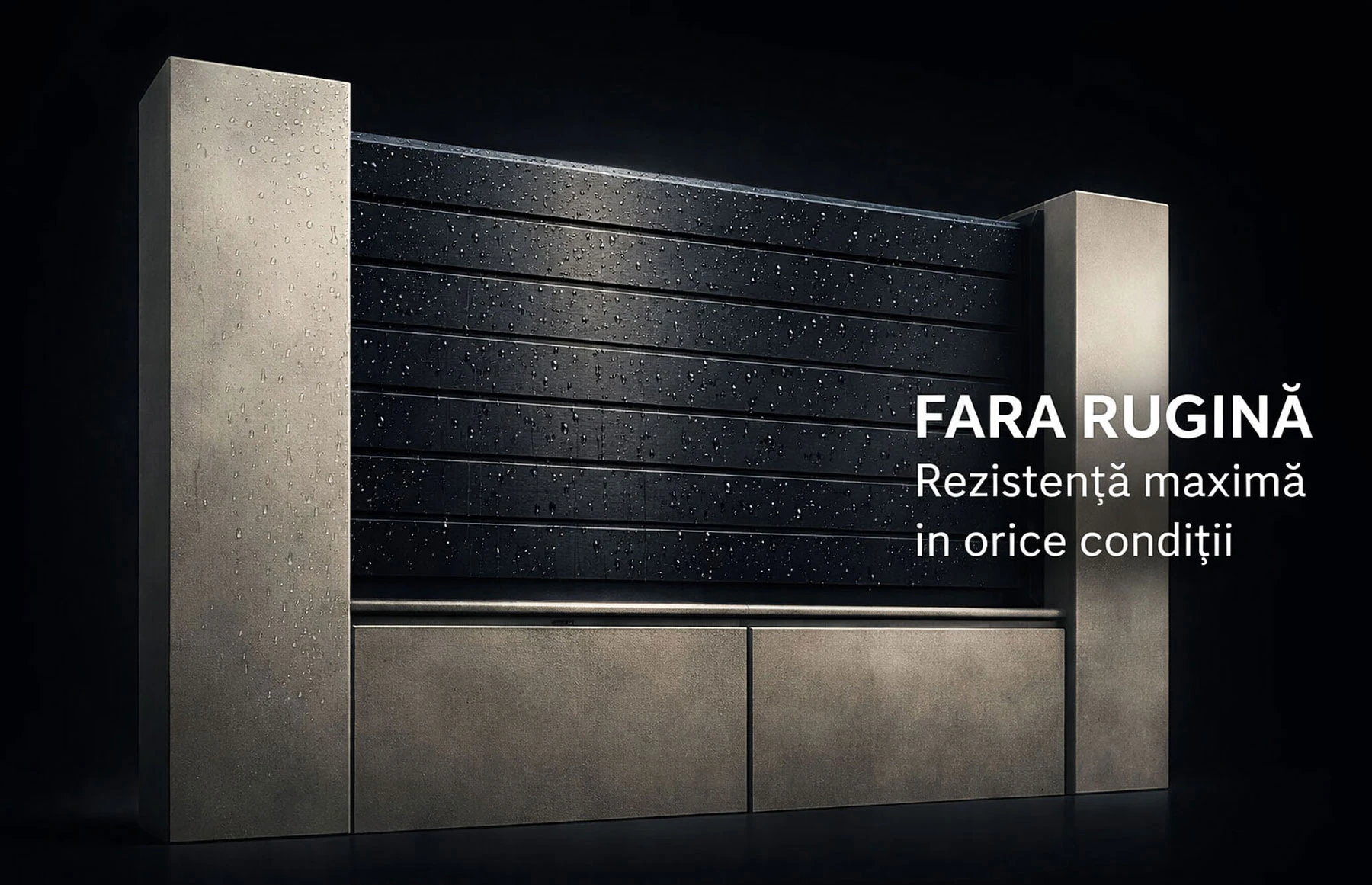 Gard metalic din aluminiu, model Baldur, 2000x1500mm