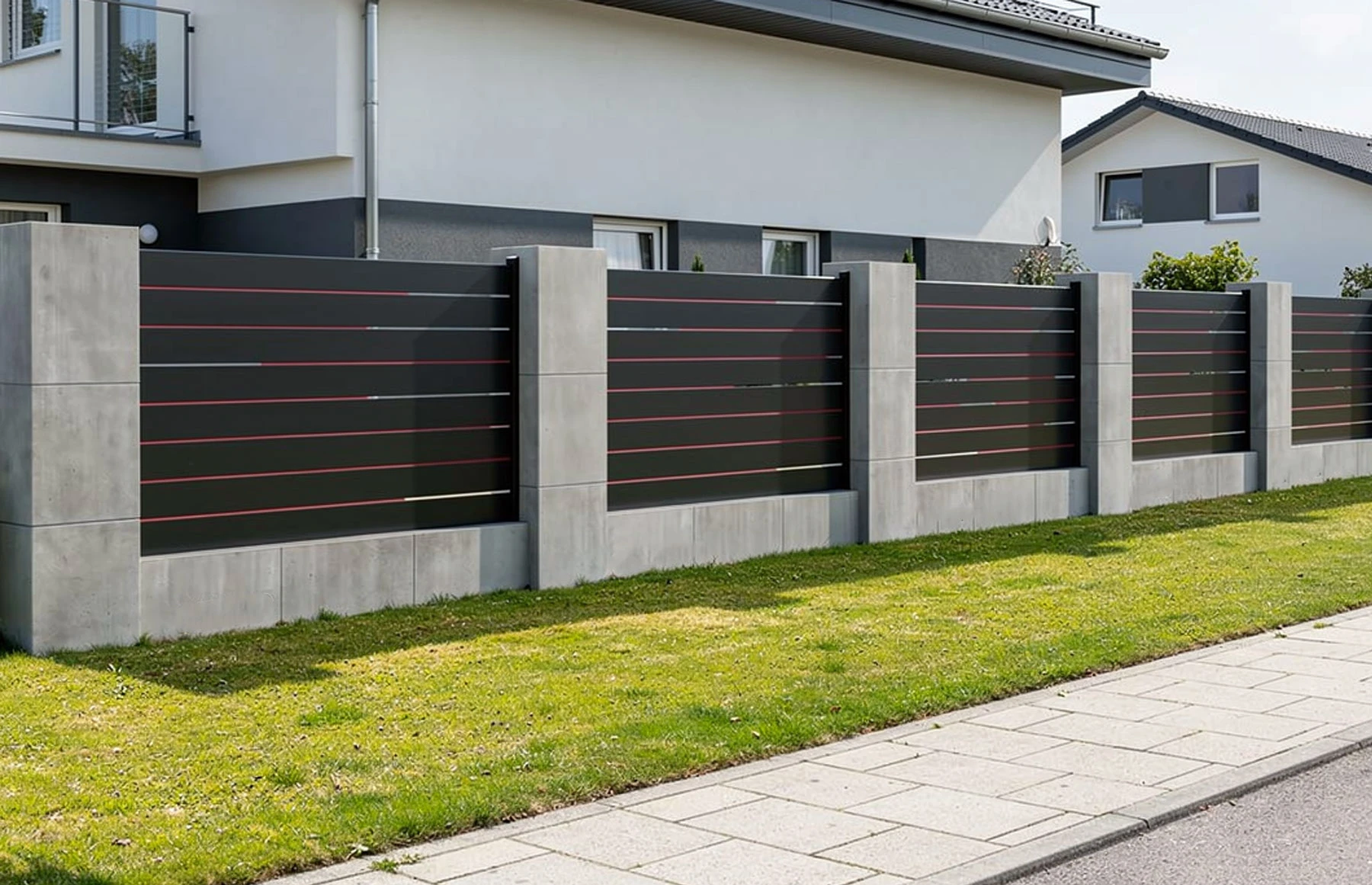 Gard metalic din aluminiu, model Ragnar, 2000x1800