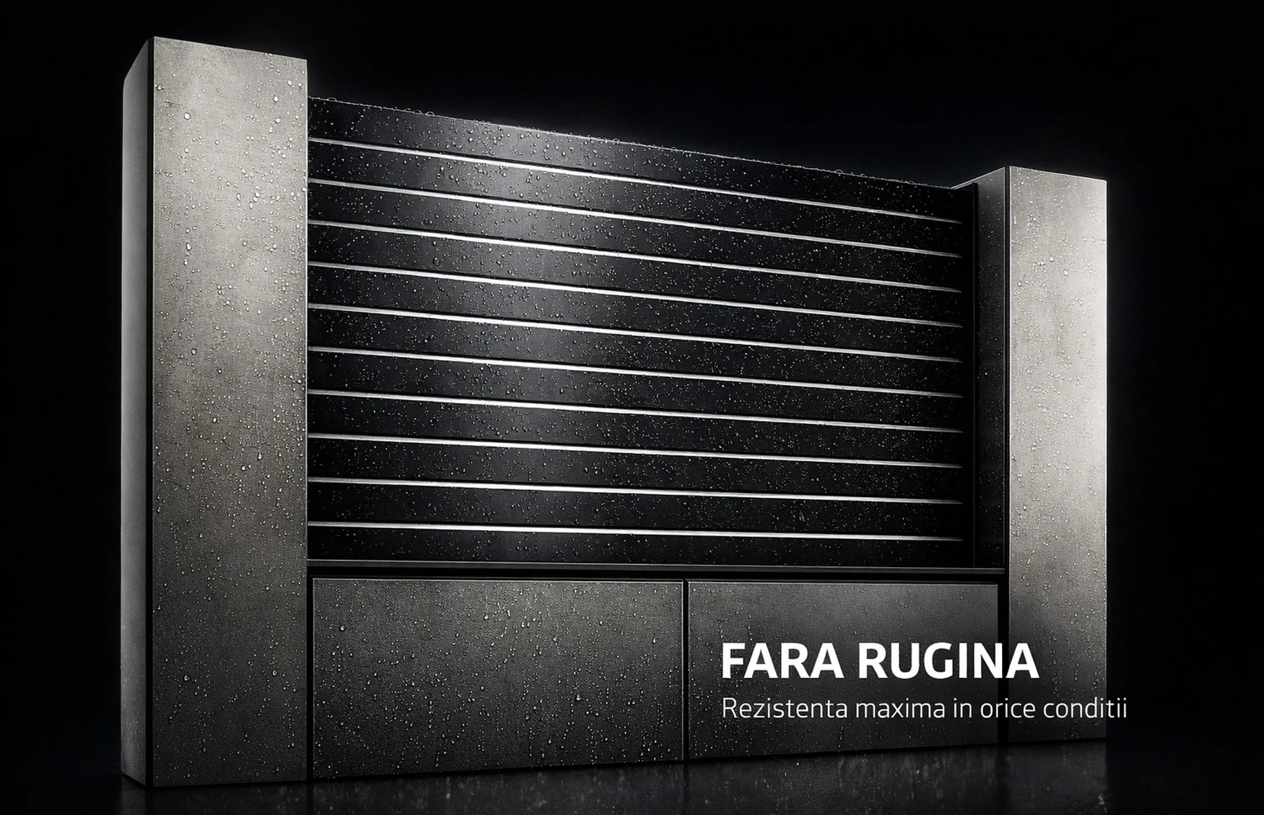 Gard metalic din aluminiu, model Taurus, 2000x1500mm