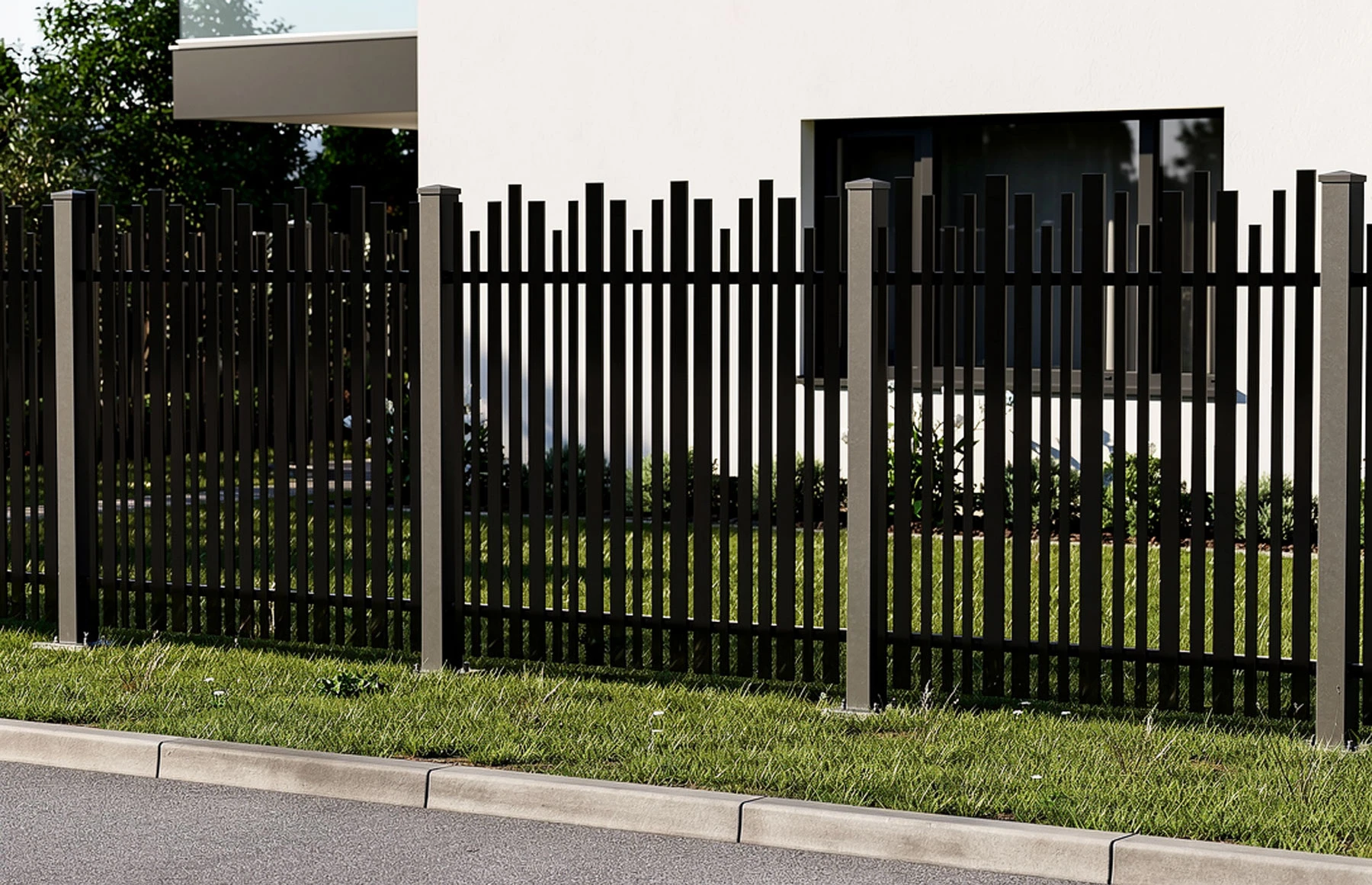 Gard metalic din aluminiu, model Light Wave, 2000x1800mm, Gama Light