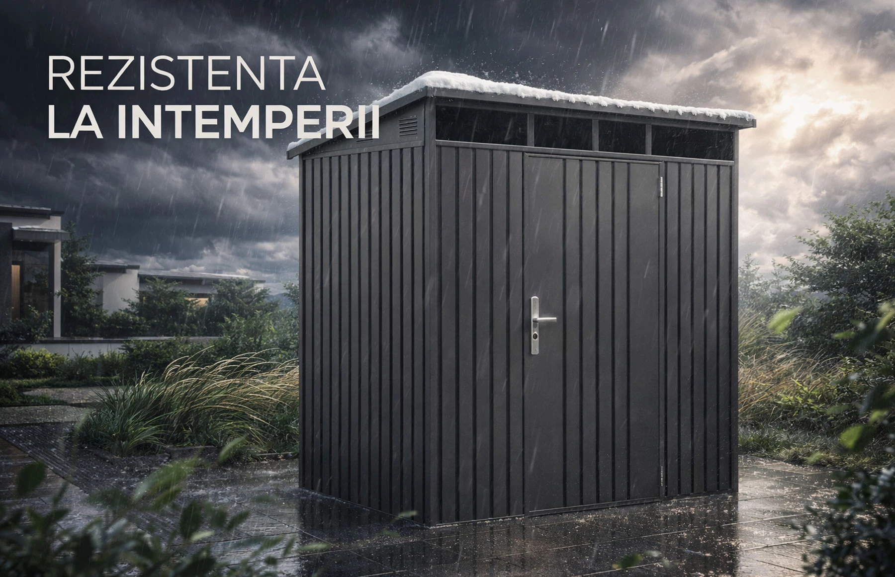 Magazie depozitare gradina SkyBox, casuta depozitare unelte, Premium, Otel zincat