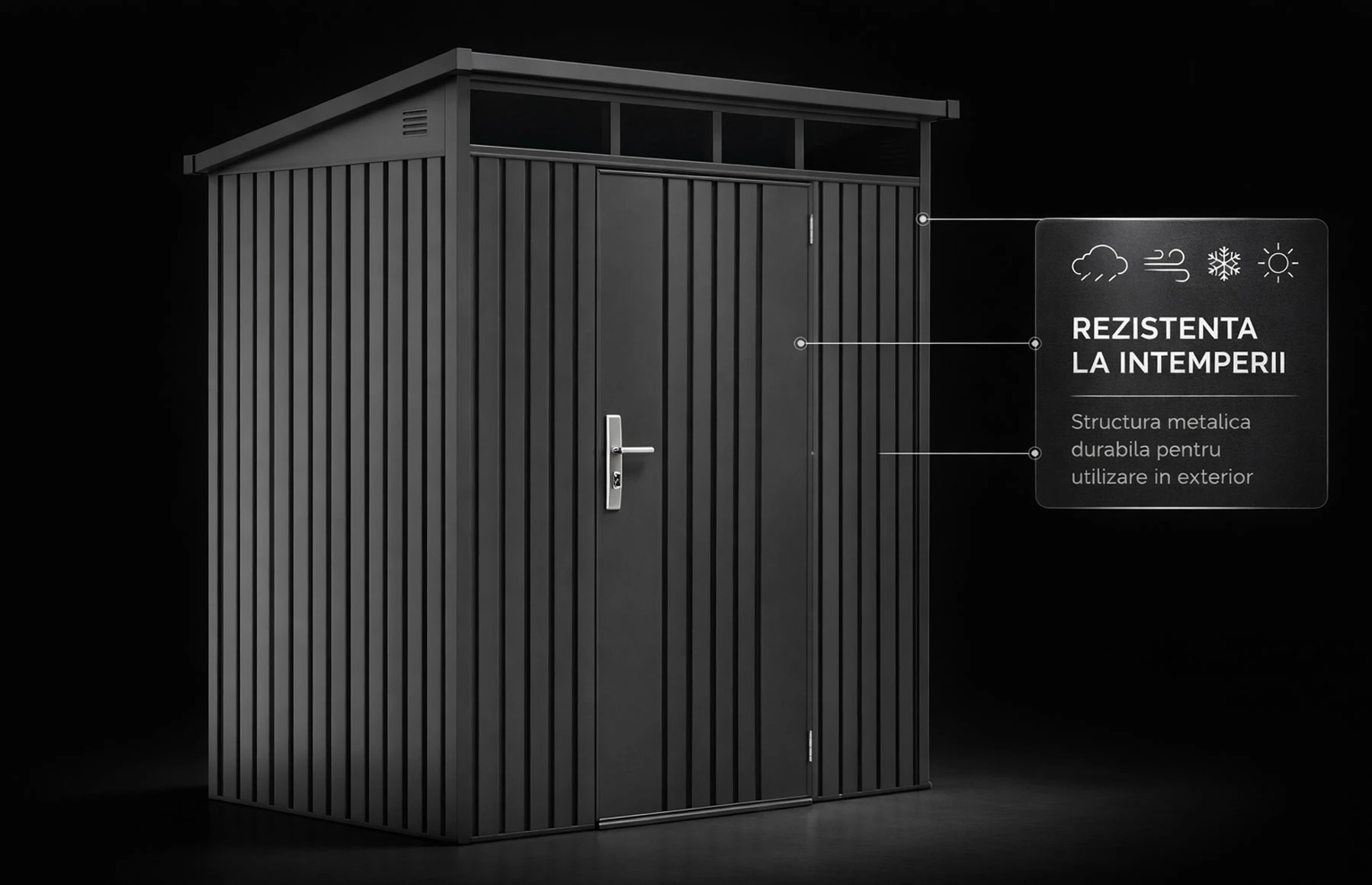 Magazie depozitare gradina SkyBox, casuta depozitare unelte, Premium, Otel zincat